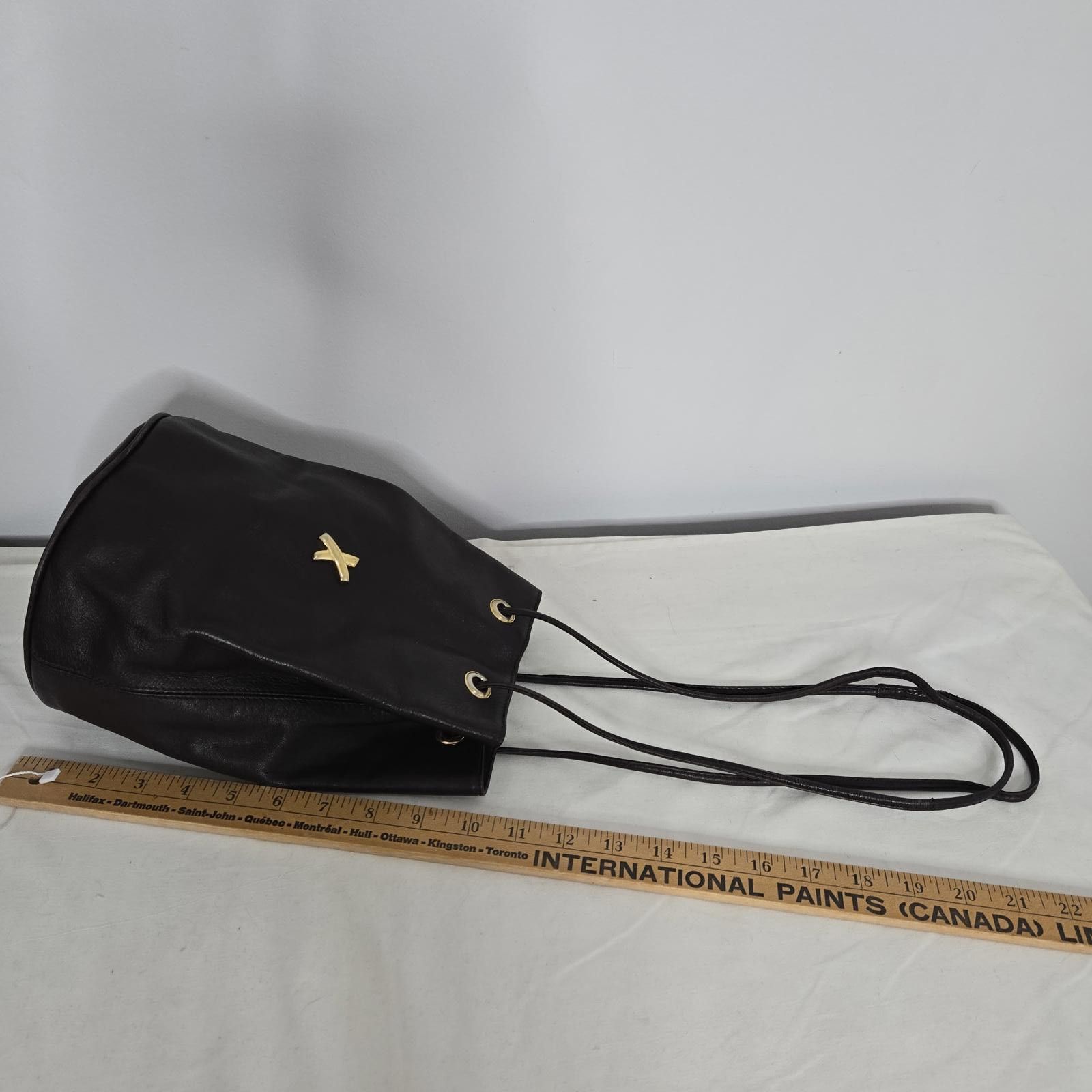 Paloma Picasso Vintage Paloma Picasso Leather Bucket Drawstring Bag Size ONE SIZE - 9 Thumbnail