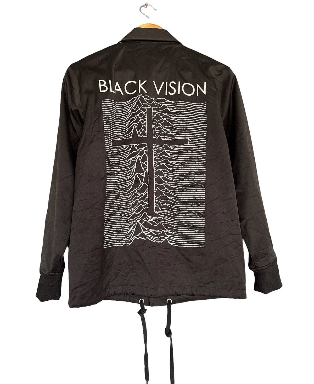 image of Vintage Black Vision Coach Jacket, Men's (Size Medium)