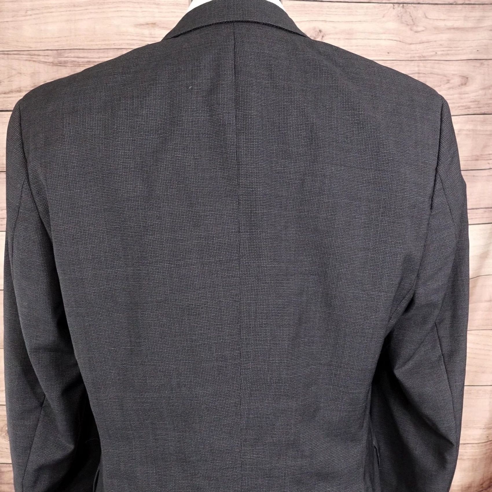 Hugo Boss HUGO BOSS Suit Jacket Mens 40R Gray Wool 100% Virgin Blazer 2 Button Sport Coat Jacket/Coat Size 40R - 5 Thumbnail