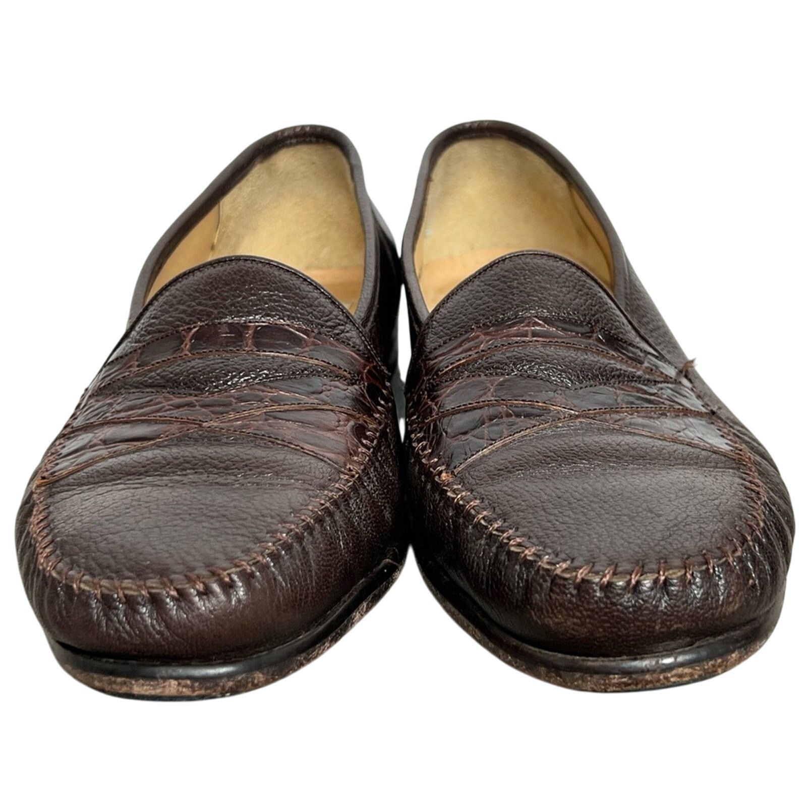 Magnanni MAGNANNI Made in Spain Vintage Crocodile Loafer Vero Cucio Size US 10.5 / EU 43-44 - 3 Thumbnail