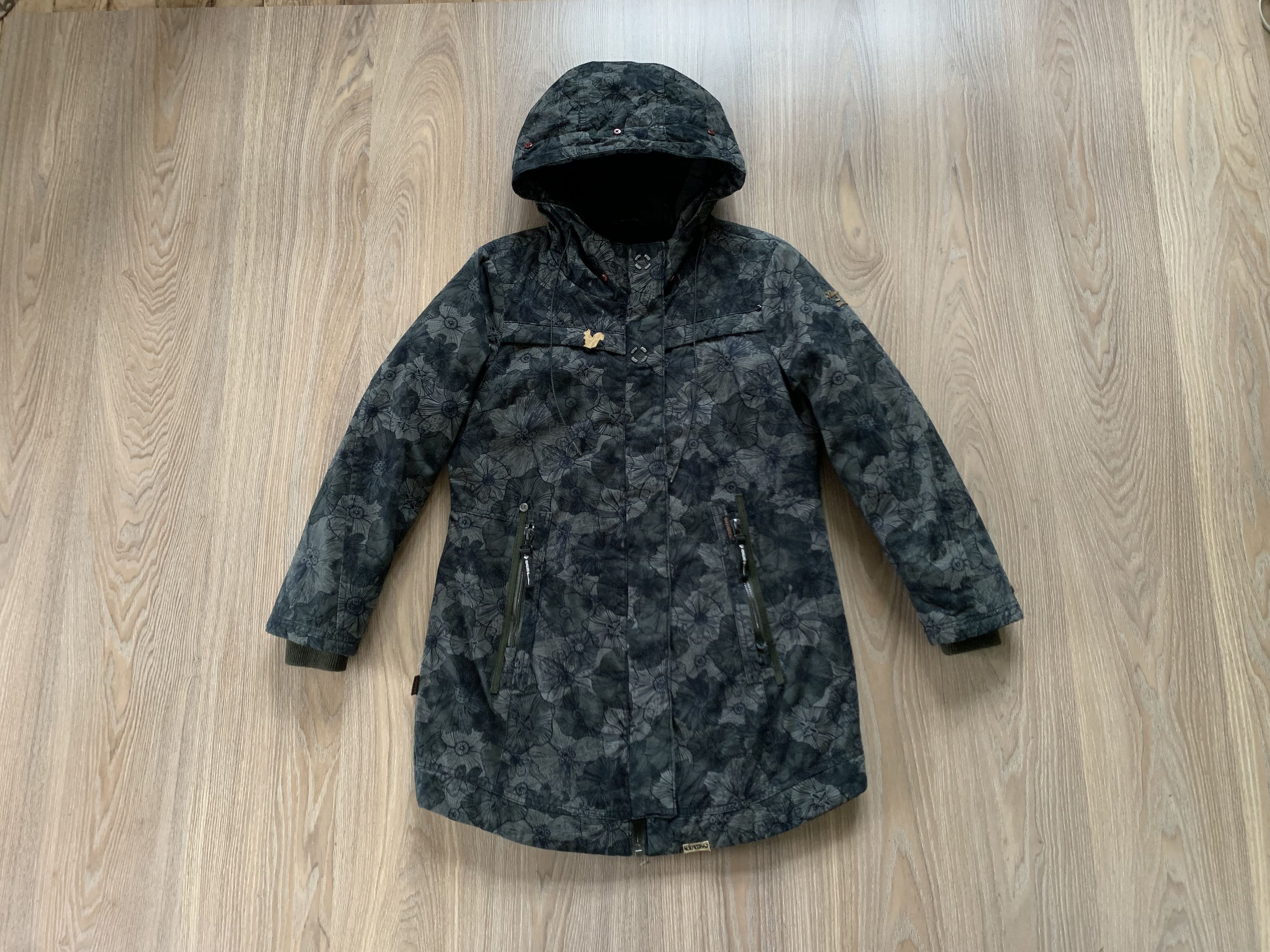 khujo Khujo Banita Quilted Floral Pattern Parka Jacket Size L / US 10 / IT 46 - 1 Thumbnail