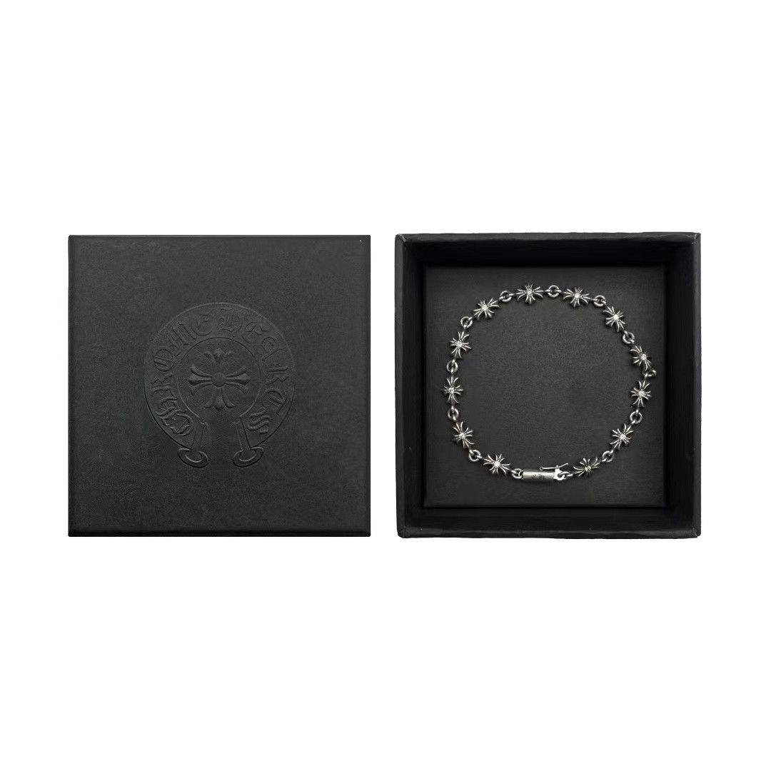 Chrome Hearts Chrome Hearts Silver Diamonds Tiny E Bracelet Size ONE SIZE - 4 Thumbnail