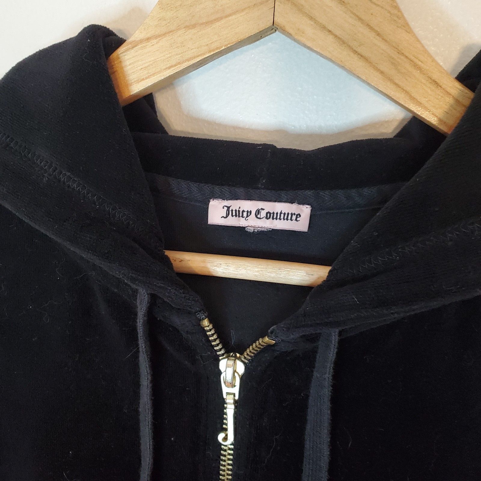 Juicy Couture Y2K Juicy Couture Velour Full Zip Sweater Black Size L Size L / US 10 / IT 46 - 4 Thumbnail
