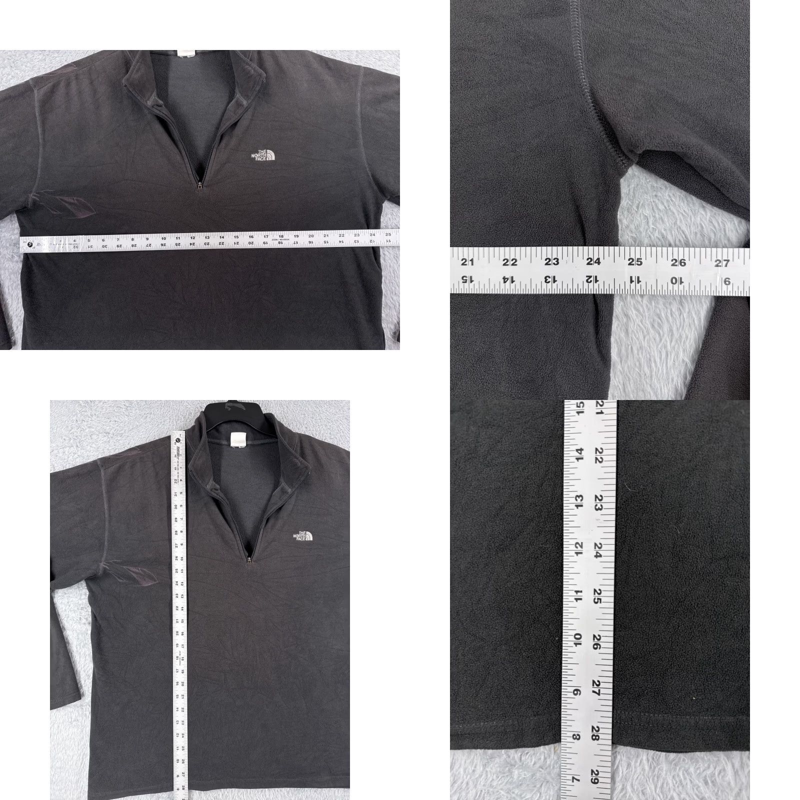 The North Face The North Face Sweater Men Large Black 1/4 Zip Mock Neck Polyester Read Size US L / EU 52-54 / 3 - 8 Thumbnail