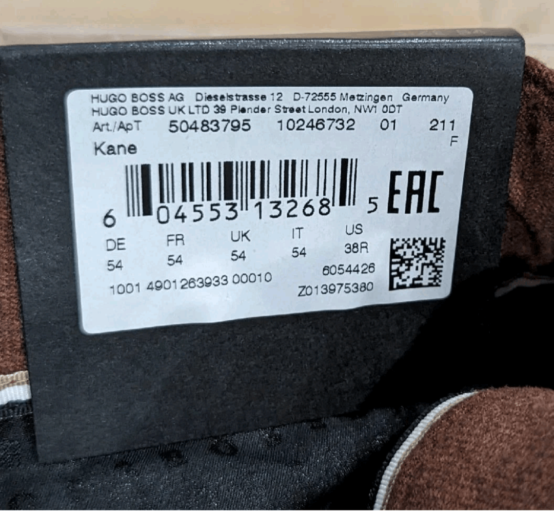 Hugo Boss BOSS "Kane" Flat Front Chino Pants Brown 54 US 38 Size US 38 / EU 54 - 7 Thumbnail