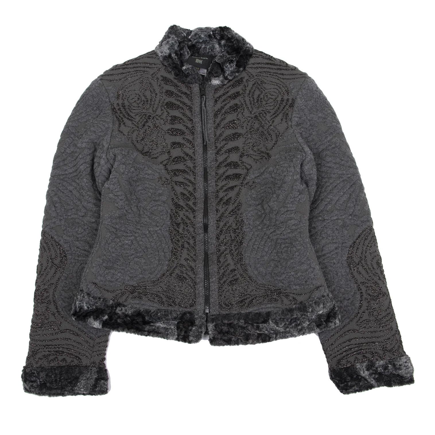Jean Paul Gaultier Reversible Knit Blouson with Berber Lining in Gray Size US M / EU 48-50 / 2 - 1 Thumbnail