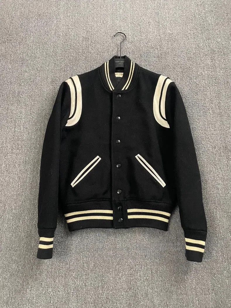 Saint Laurent Paris Saint Laurent Black White Varsity Jacket. Size US XL / EU 56 / 4 - 3 Thumbnail