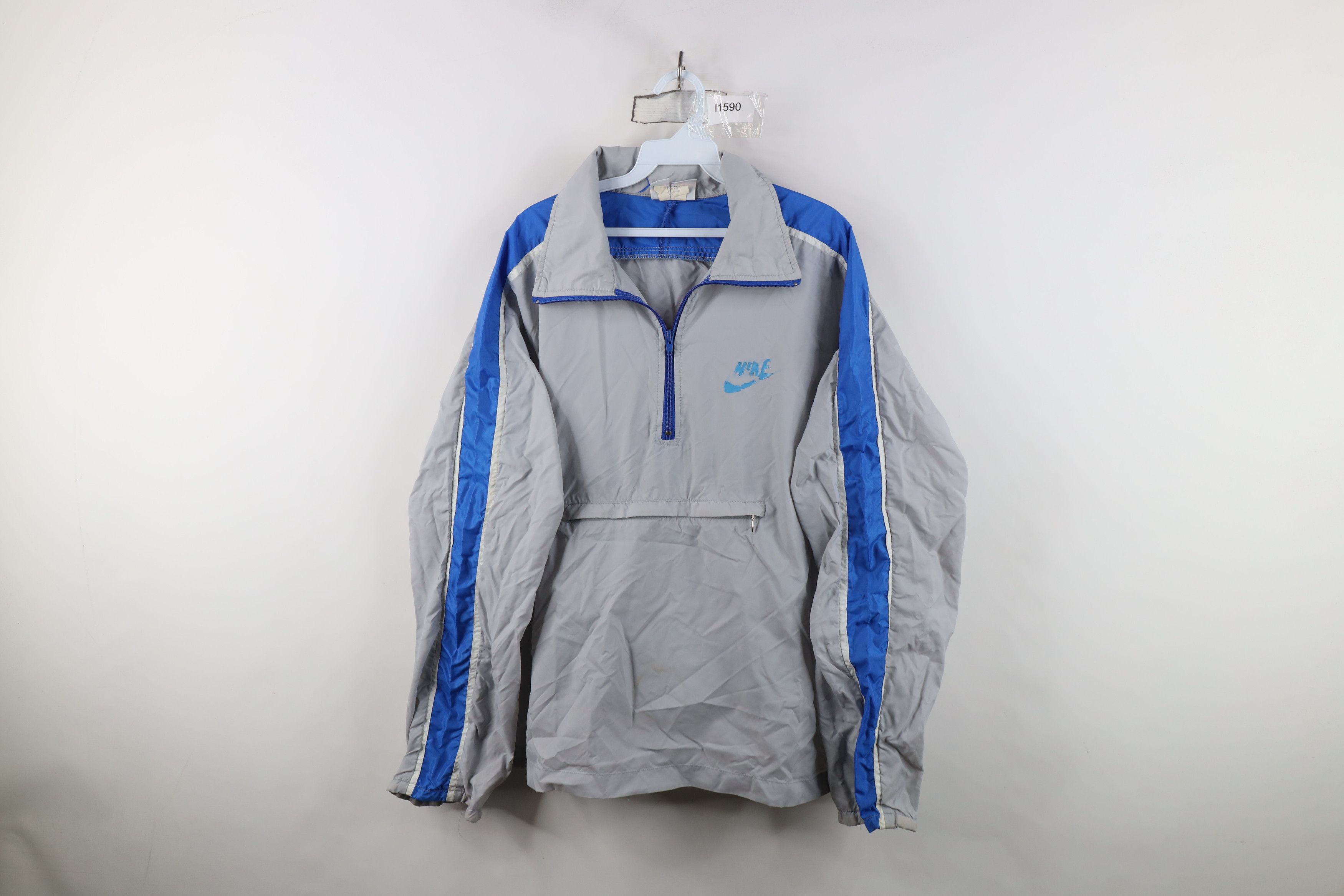 Nike Vintage 70s Nike Spell Out Packable Windbreaker Jacket USA Size US XL / EU 56 / 4 - 1 Thumbnail