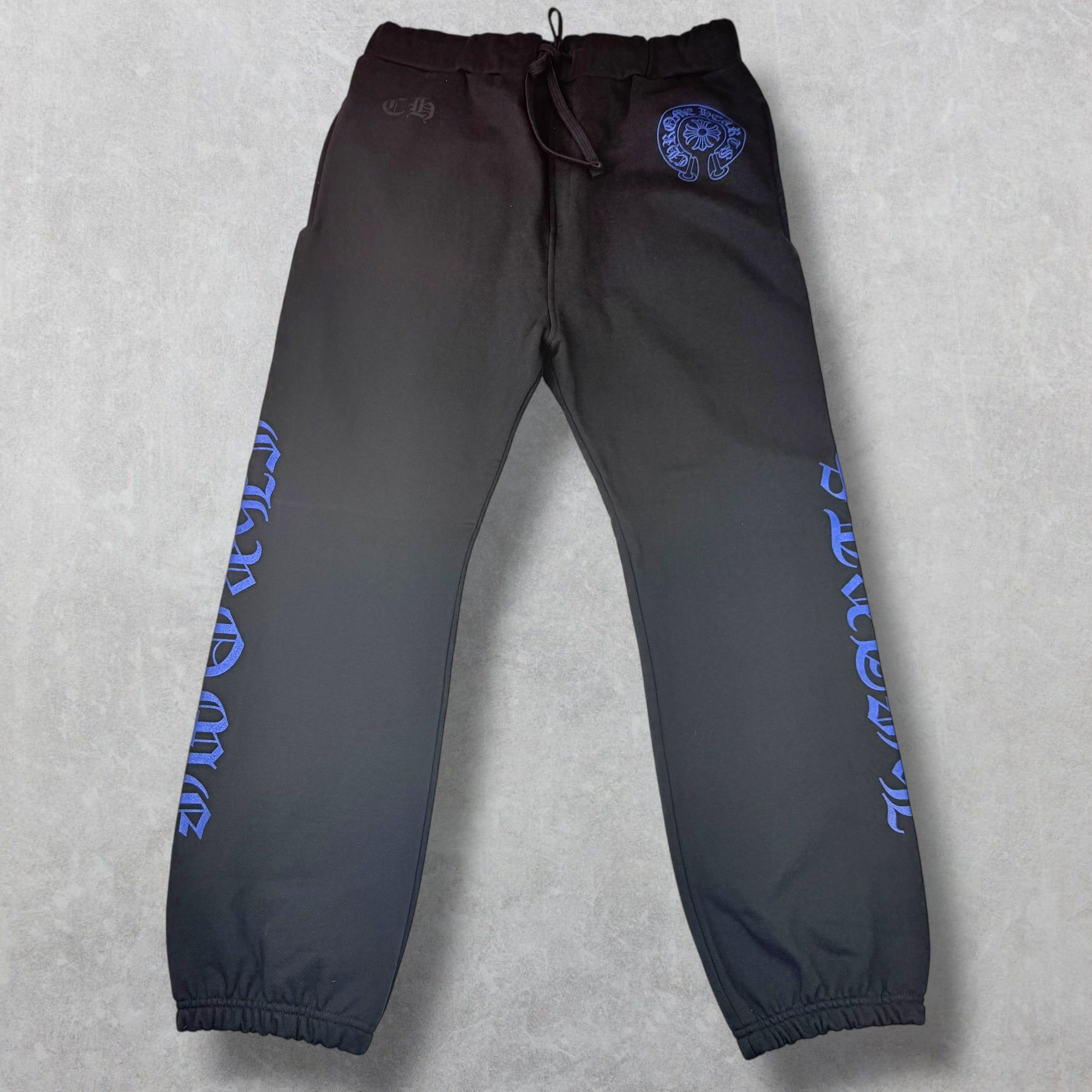 Chrome Hearts Chrome Hearts Blue Horseshoe Logo Sweatpants XL Size US 36 / EU 52 - 2 Thumbnail