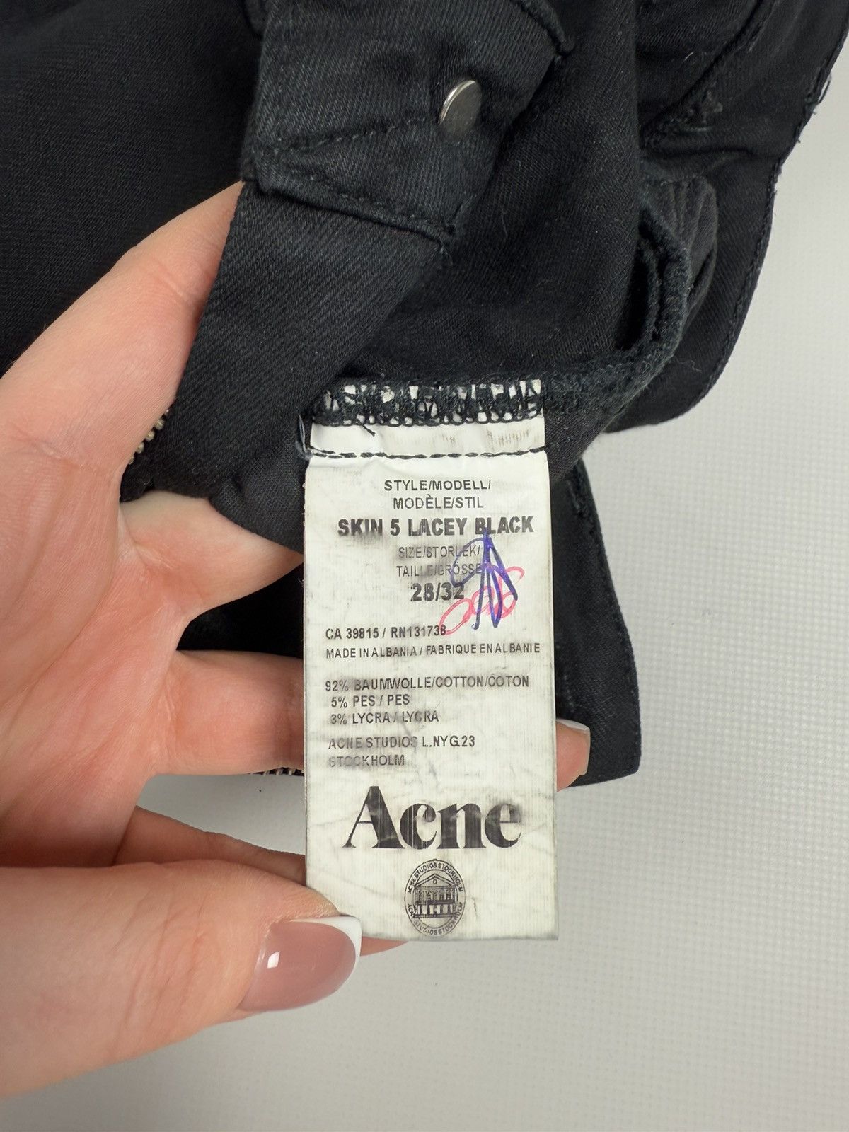 Acne Studios Acne Studios Skin 5 Lacey Black Ladies Skinny Denim Jeans Size 28" / US 6 / IT 42 - 14 Thumbnail