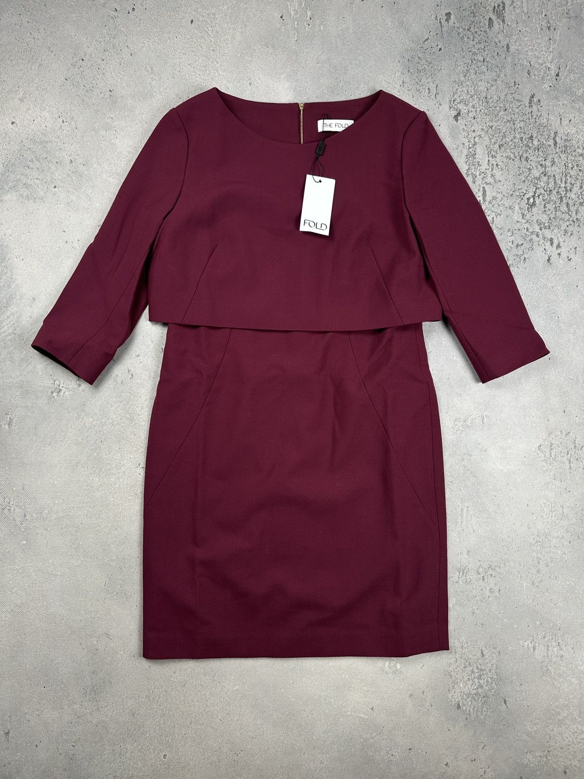 Other The Fold London Northcote Plum Midi Dress Minimal Luxury Lux Size L / US 10 / IT 46 - 1 Thumbnail