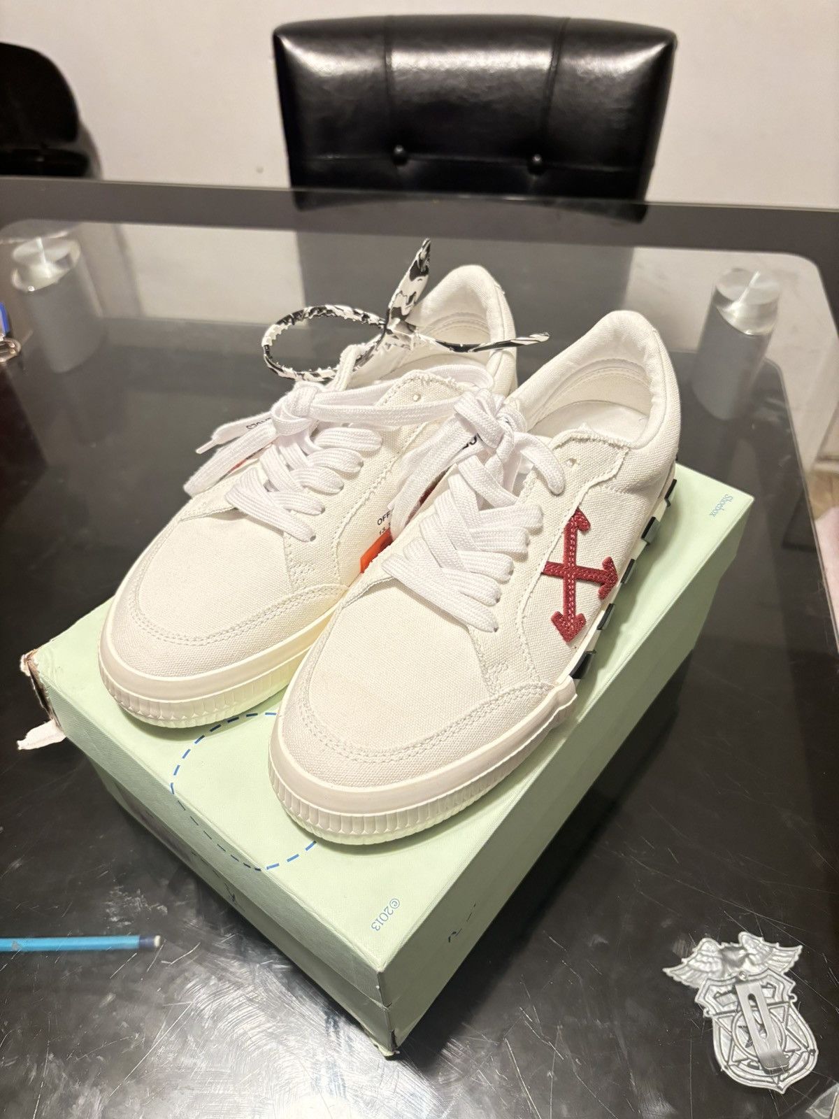 Off-White OFF-WHITE Vulc Low Canvas White Violet SS20 Size US 8 / IT 38 - 1 Thumbnail