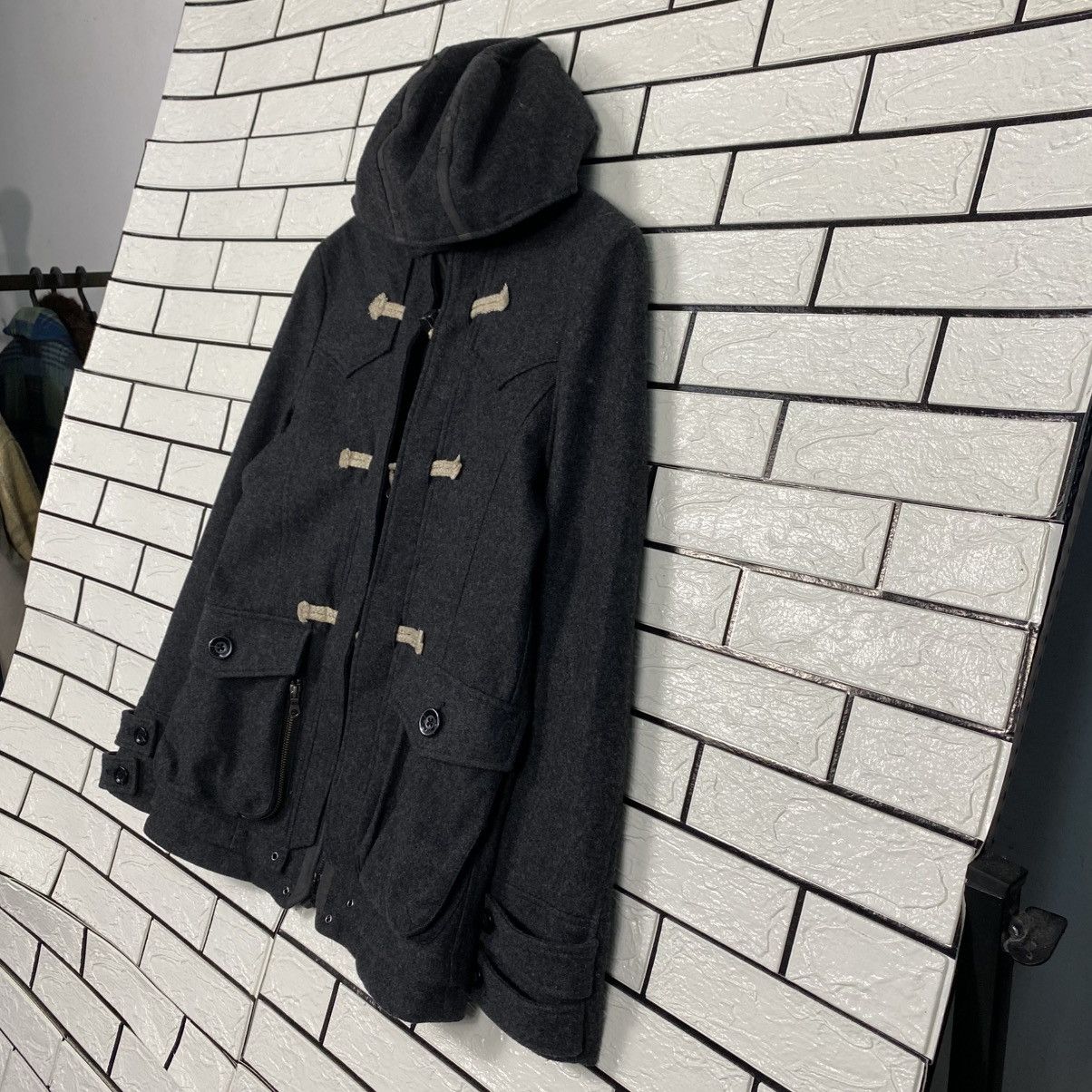 PPFM 📌Wool Duffle Cropped Jacket Punk PPFM Japan Size US L / EU 52-54 / 3 - 3 Thumbnail