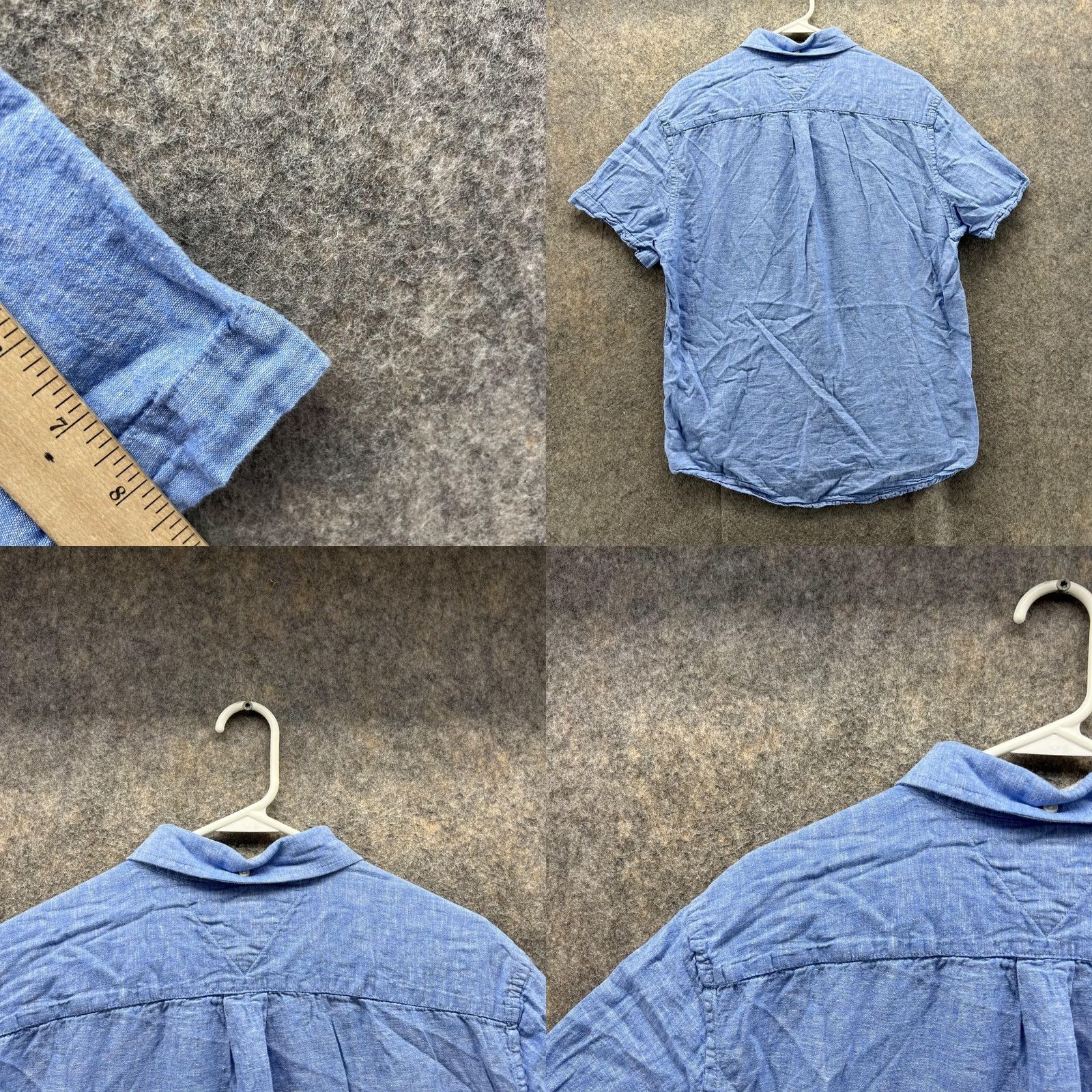 Tommy Hilfiger Tommy Hilfiger Shirt Mens L Blue Men Adult Light Casual Button Down Linen Dress Size US L / EU 52-54 / 3 - 8 Thumbnail