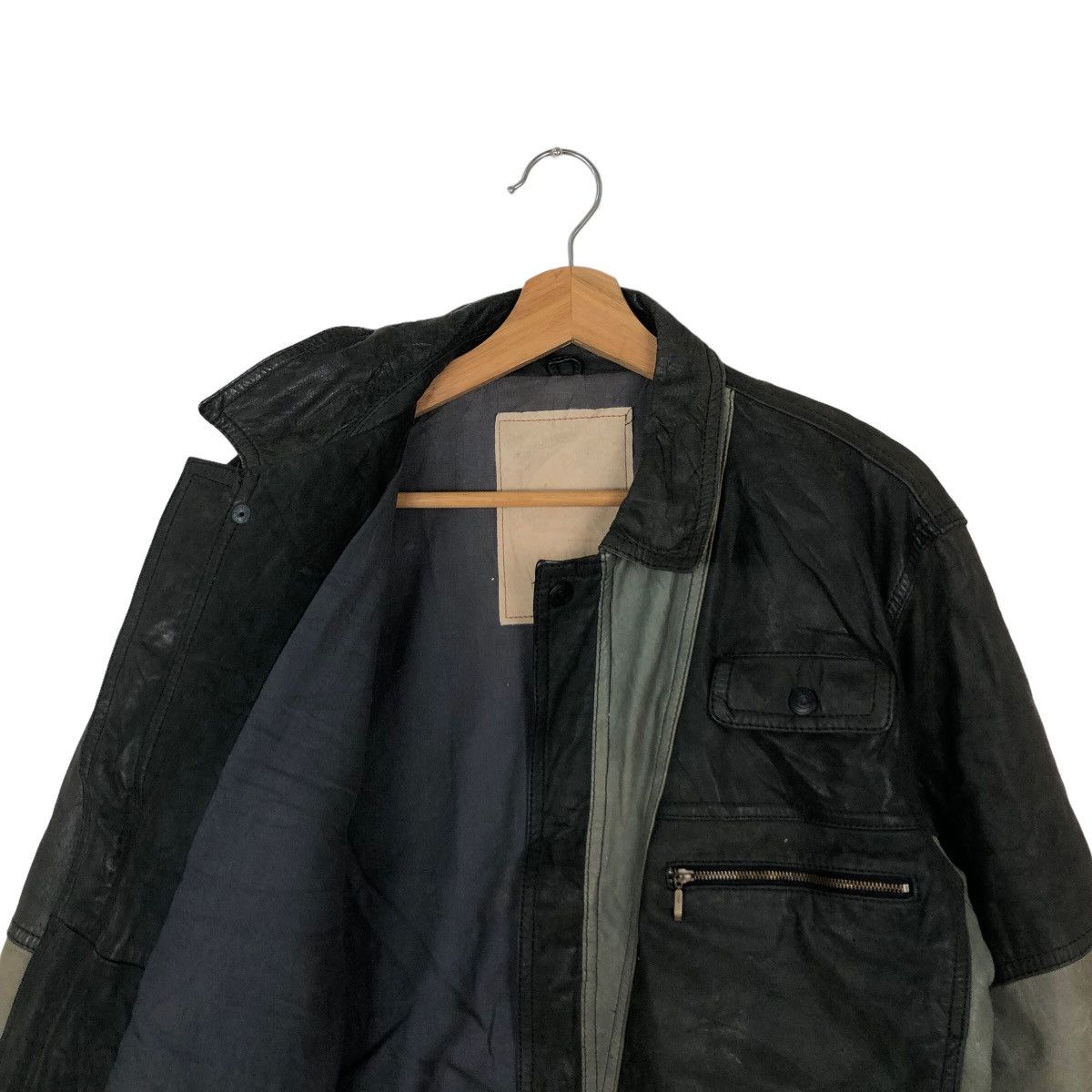 Japanese Brand VINTAGE LEATHER BOMBER JACKET JAPAN ISSEY MIYAKE Size US M / EU 48-50 / 2 - 9 Thumbnail