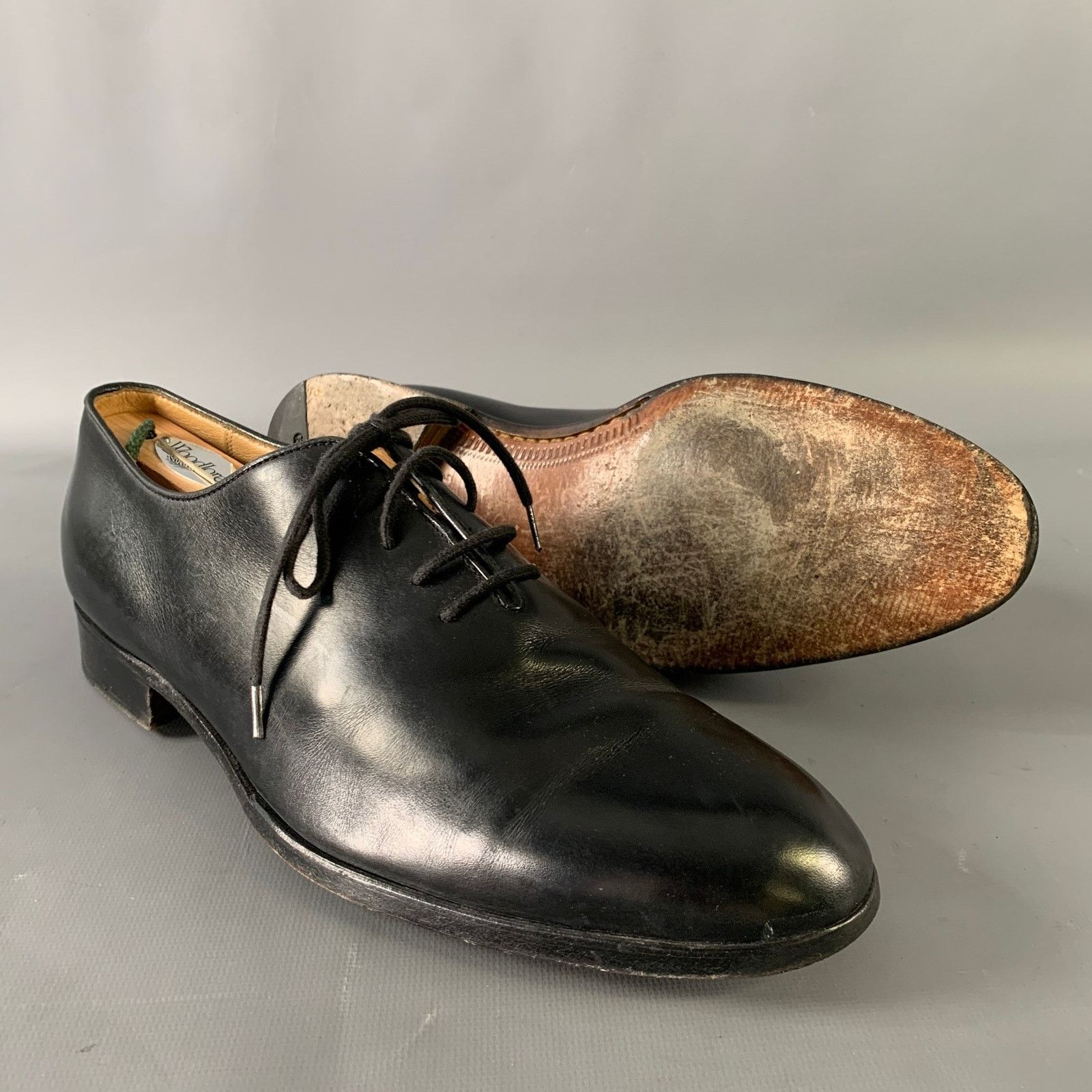 Wilkes Bashford WILKES BASHFORD Size 9.5 Black Leather Lace Up Shoes Size US 9.5 / EU 42-43 - 5 Thumbnail