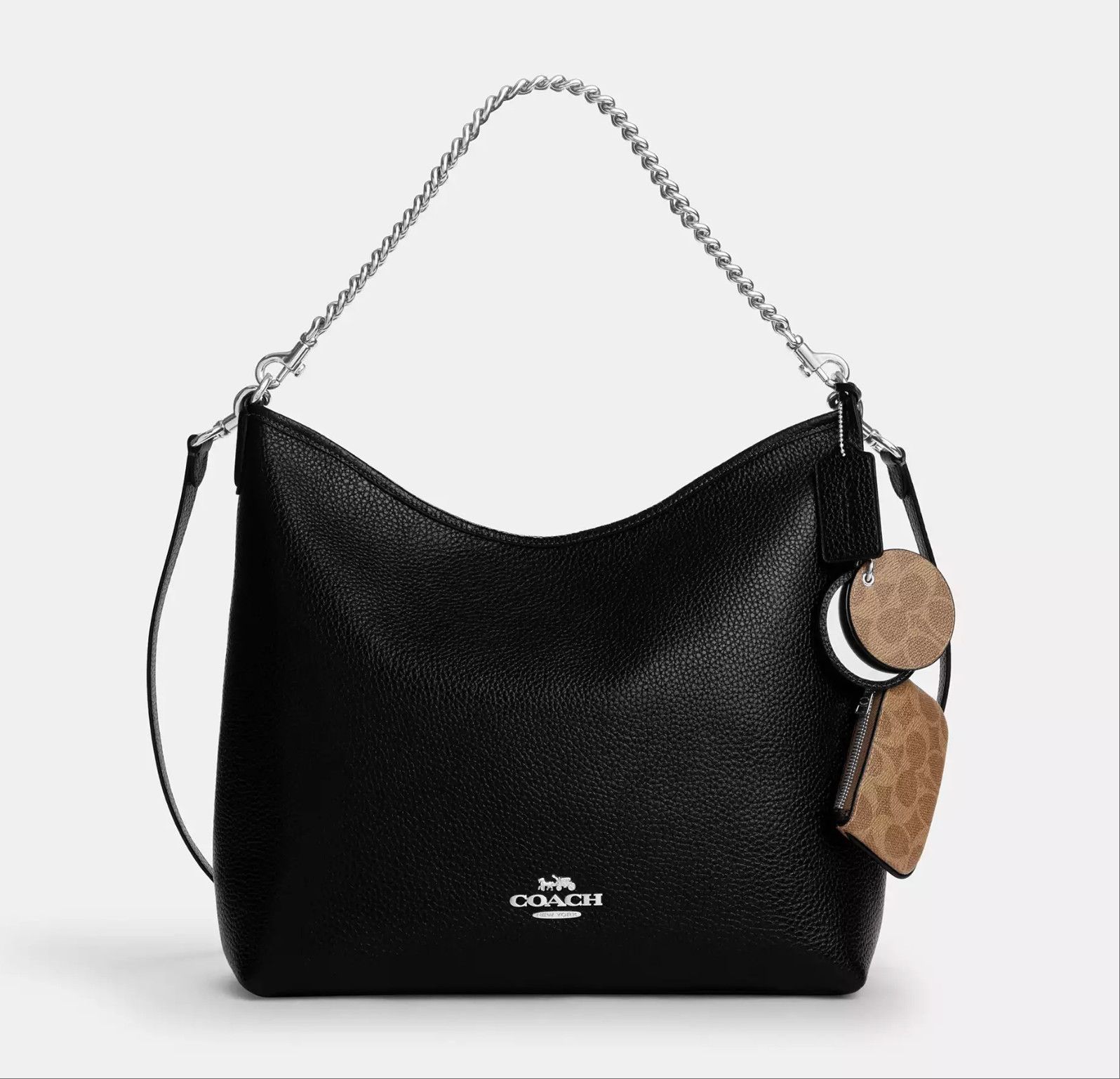 Coach Laurel Large Shoulder Bag With Mirror Charm And Pouch CBI93 Size ONE SIZE - 1 Thumbnail