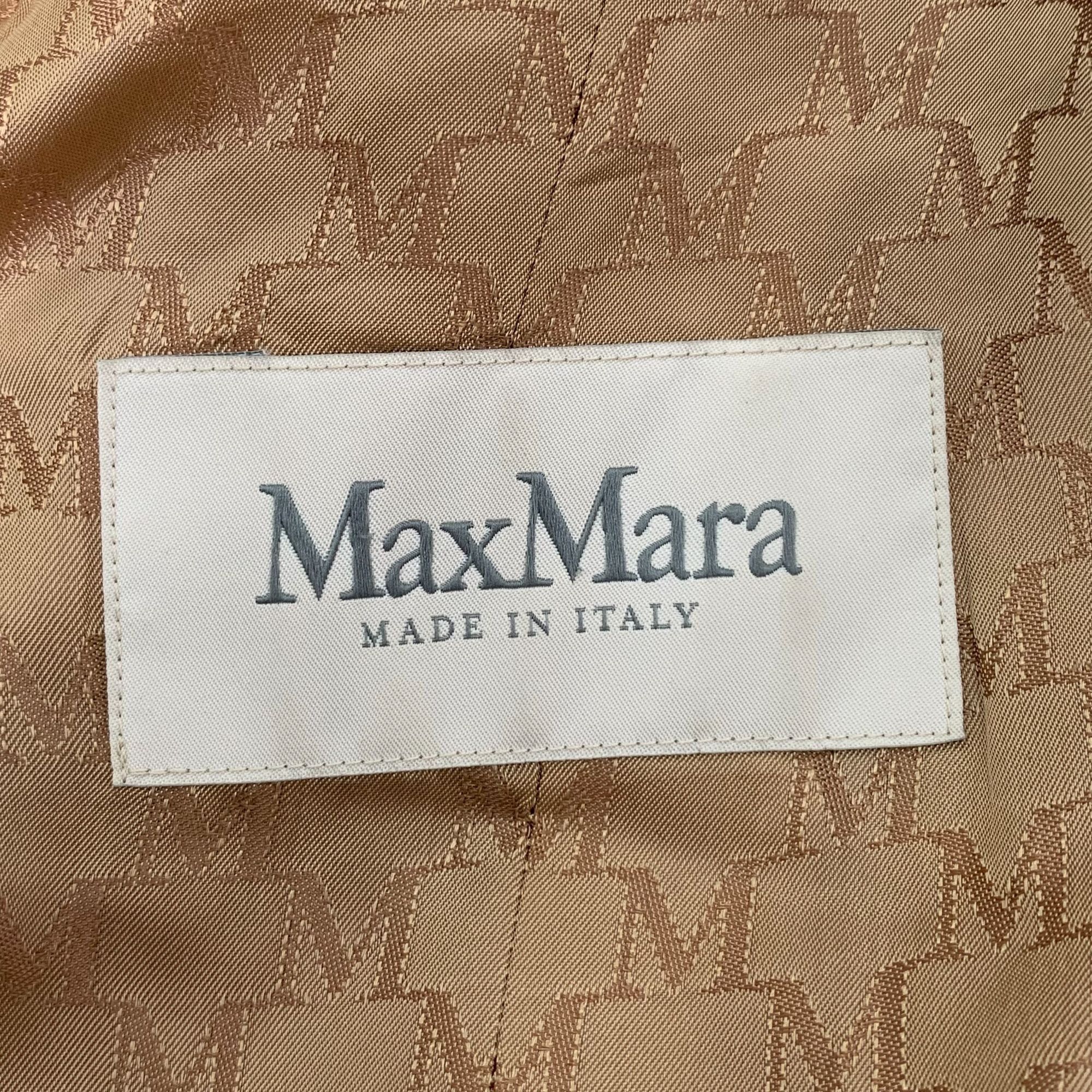Max Mara Maxmara 101801 Series Brown Wool Shawl Collar Double-Breaste Size S / US 4 / IT 40 - 4 Thumbnail