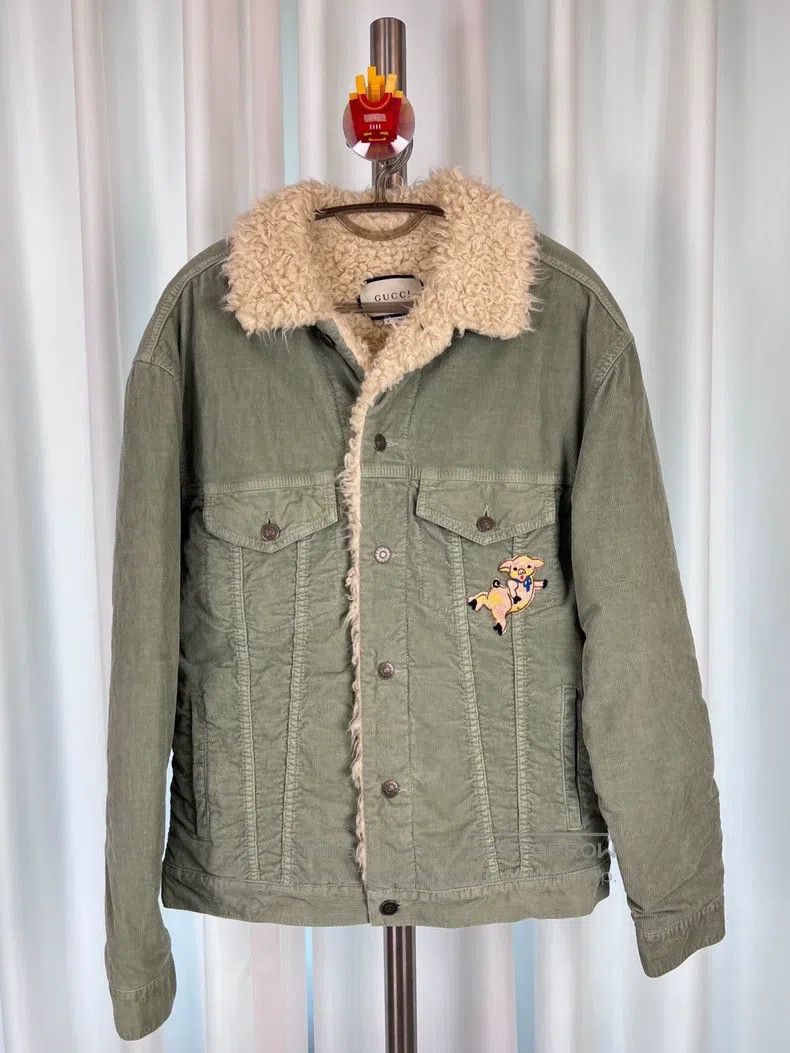 Gucci Gucci Lamb's wool chest piglet back tiger head embroidered Size US S / EU 44-46 / 1 - 1 Thumbnail