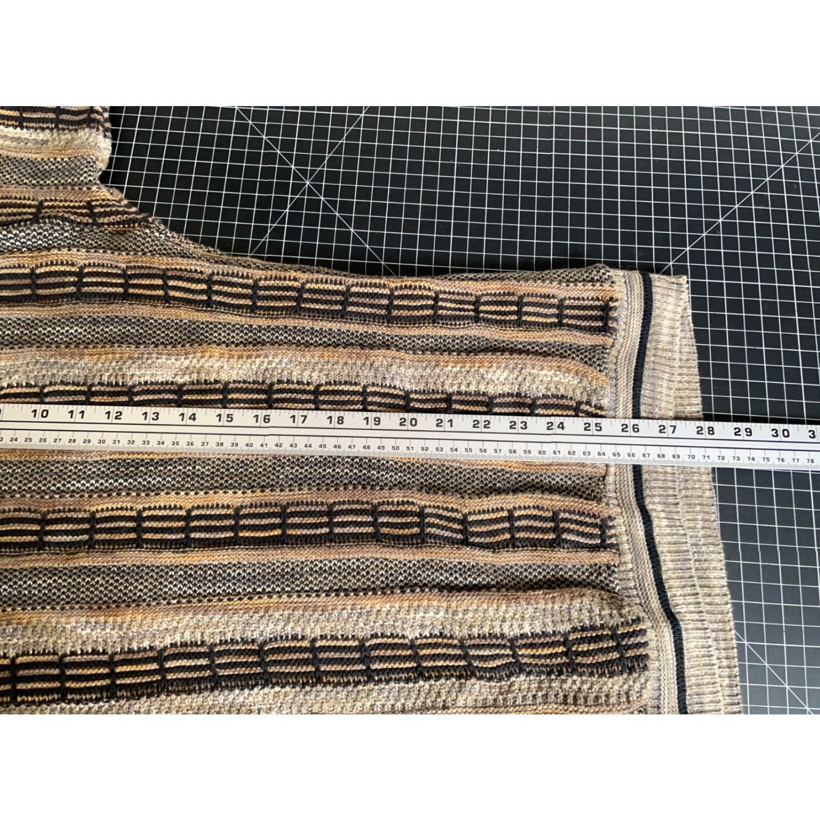 Coogi VINTAGE COOGI Style Sweater Mens XL Brown Beige Striped Crew Neck Chunky-Knit Pullover 90s Hip Hop Size US XL / EU 56 / 4 - 6 Thumbnail