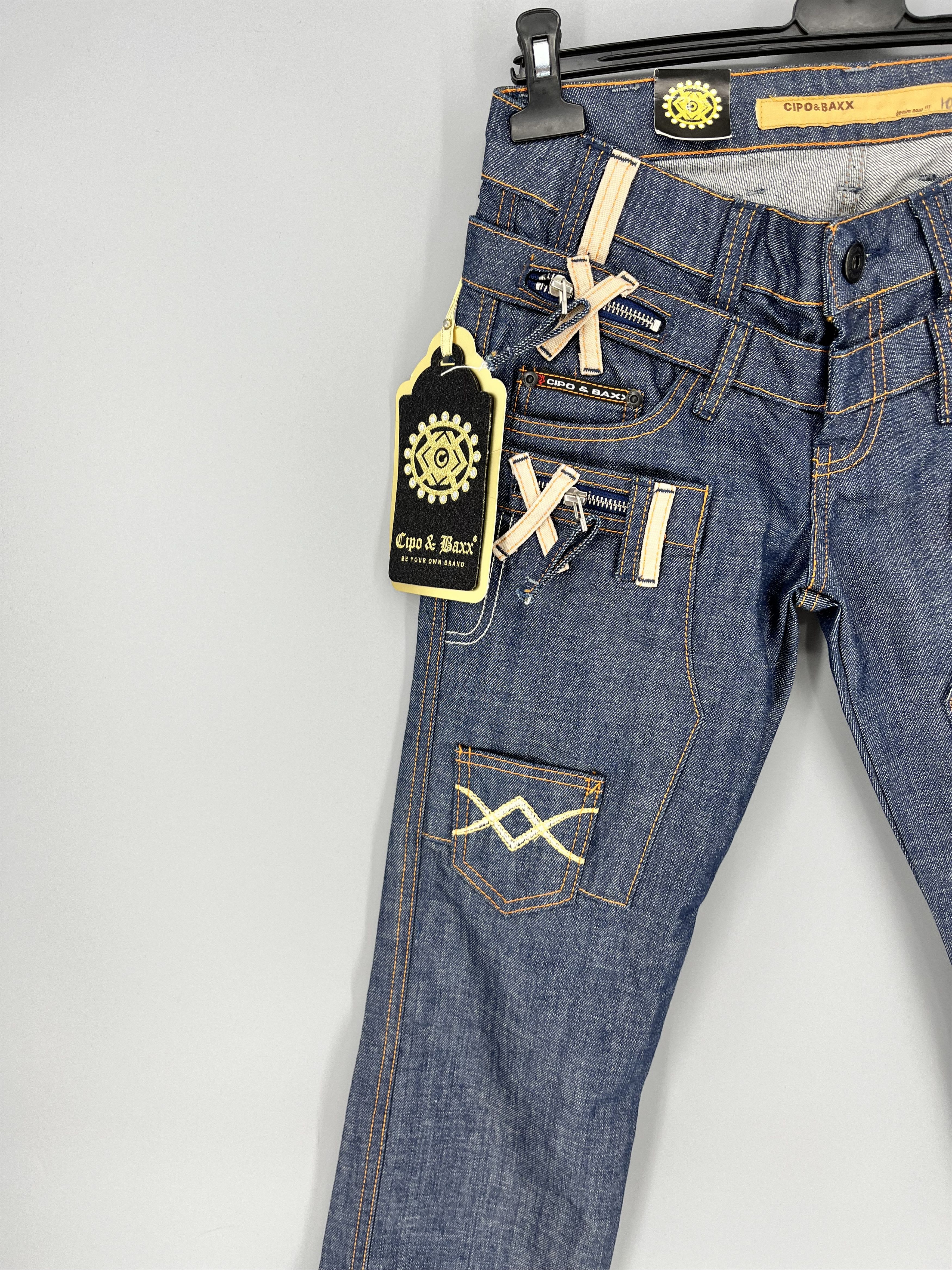 Vintage Vintage Cipo&Baxx Crazy Avant Garde Designer Jeans Size US 27 - 7 Thumbnail