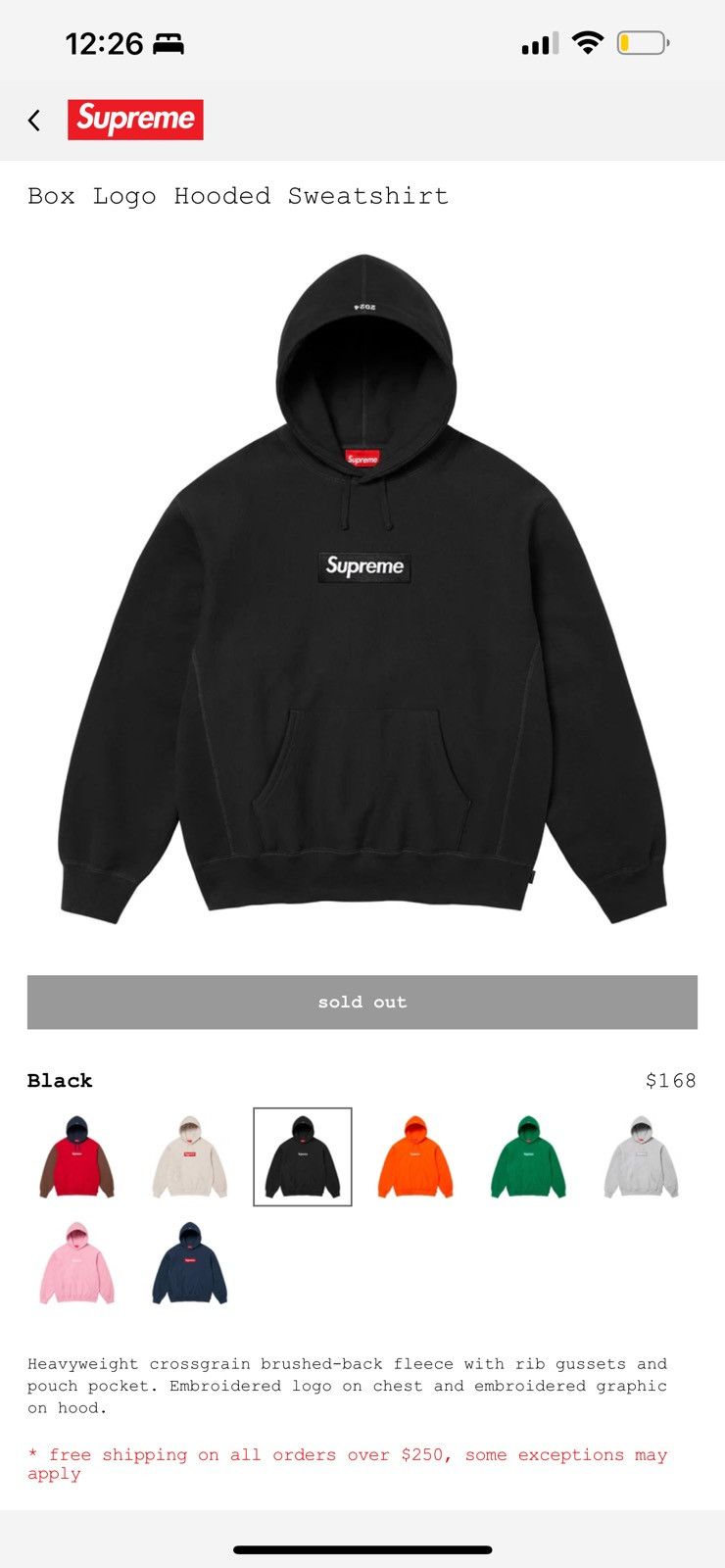 Supreme Box Logo Hooded Sweatshirt store in Black