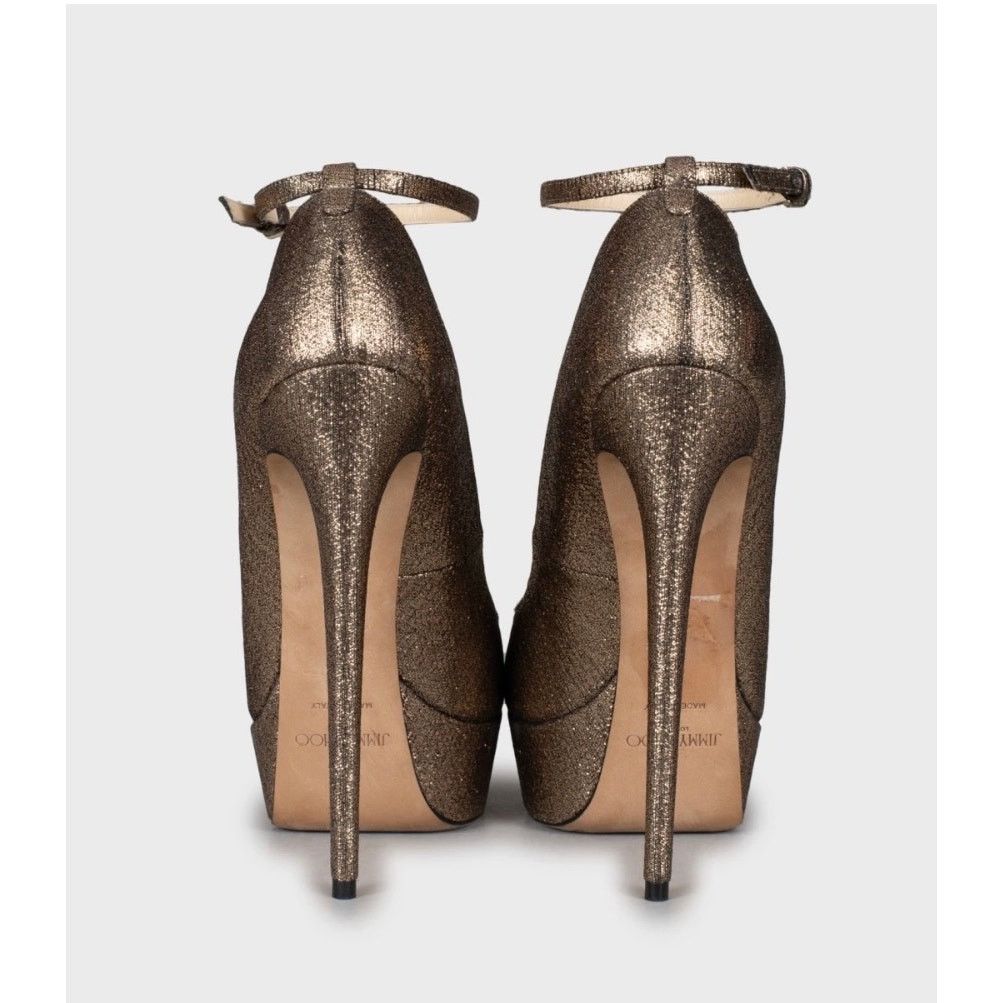 Jimmy Choo Jimmy Choo Gold Stiletto Heels - Size 40 Size US 10 / IT 40 - 4 Thumbnail
