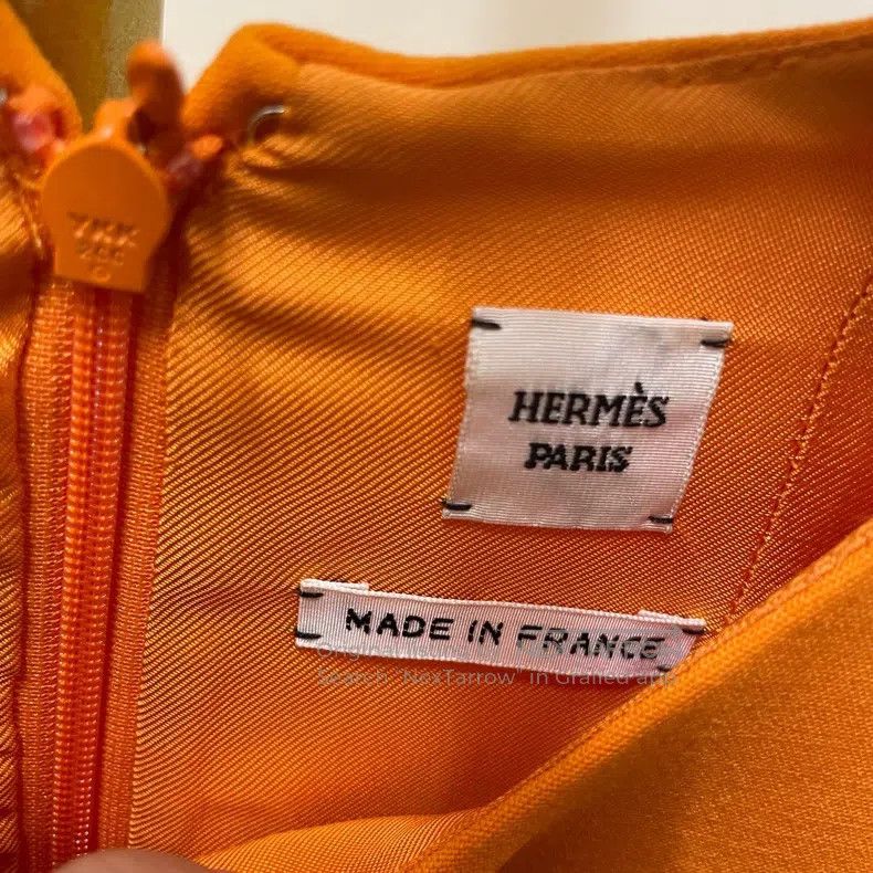 Hermes Hermes Orange Vest Dress Size XXS / US 00 / IT 34 - 3 Thumbnail