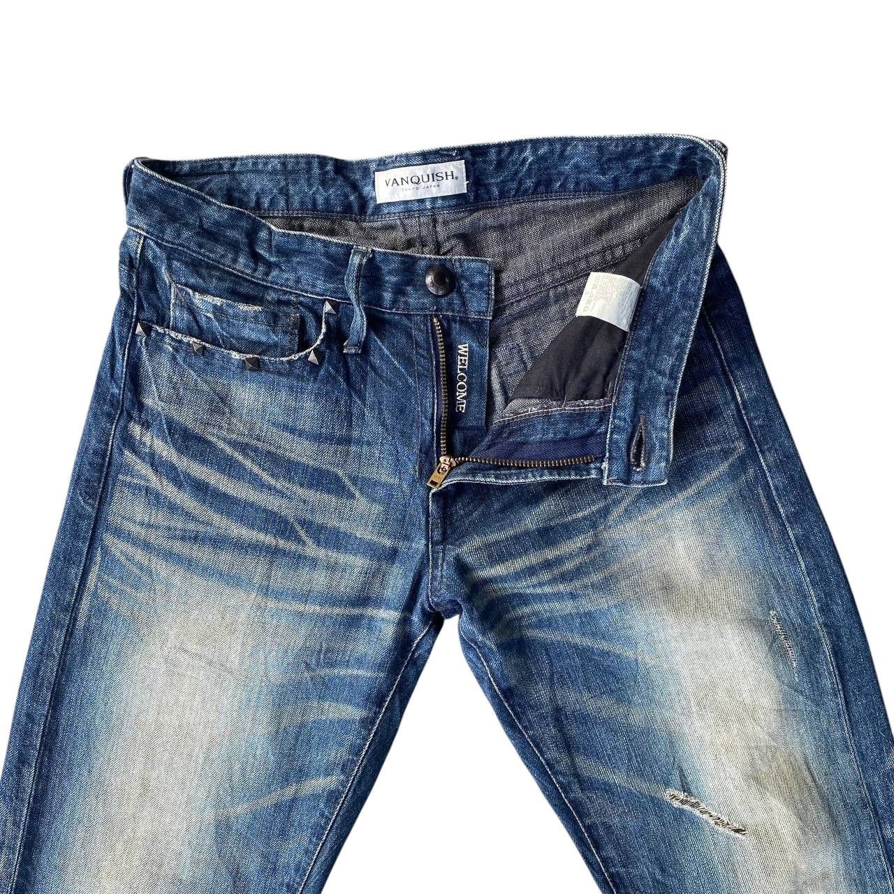 Ryoko Rain RYO ISHIKAWA BY VANQUISH TOKYO JAPAN DISTRESSED BLUEWASH Size US 28 / EU 44 - 3 Thumbnail