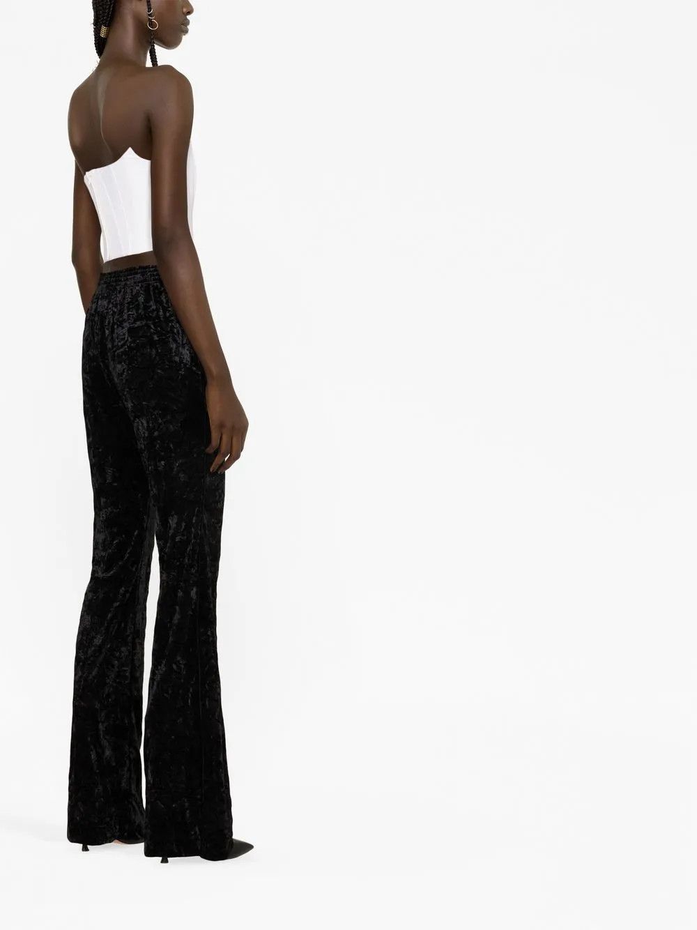 Saint Laurent Paris o1y0126 Velvet Sweatpant in Black Size 28" / US 6 / IT 42 - 2 Thumbnail
