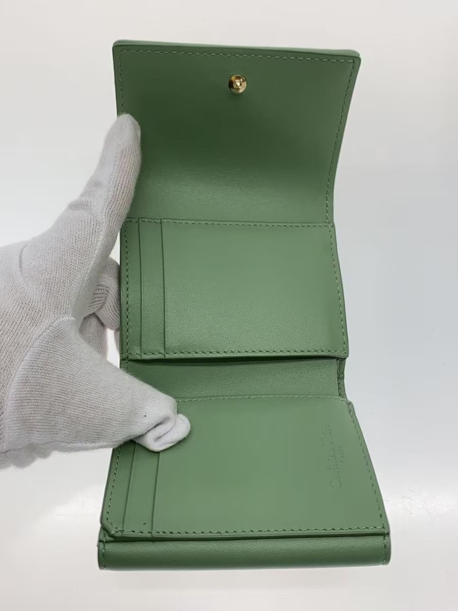 Dior Dior Leather Tri-Fold Wallet Green With Box Size ONE SIZE - 4 Thumbnail