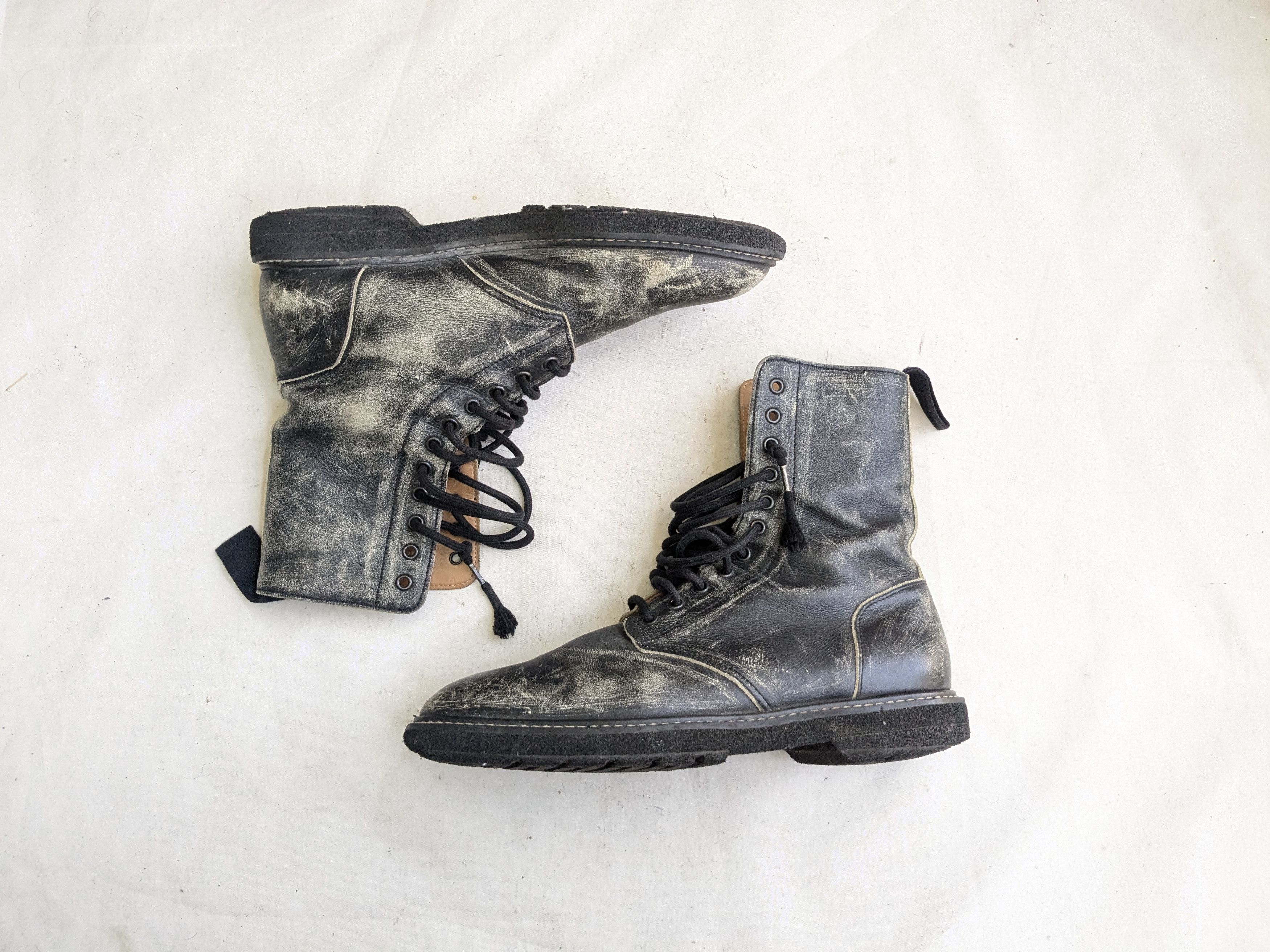 Maison Margiela Combat Boots Black 10 43 Lace Up