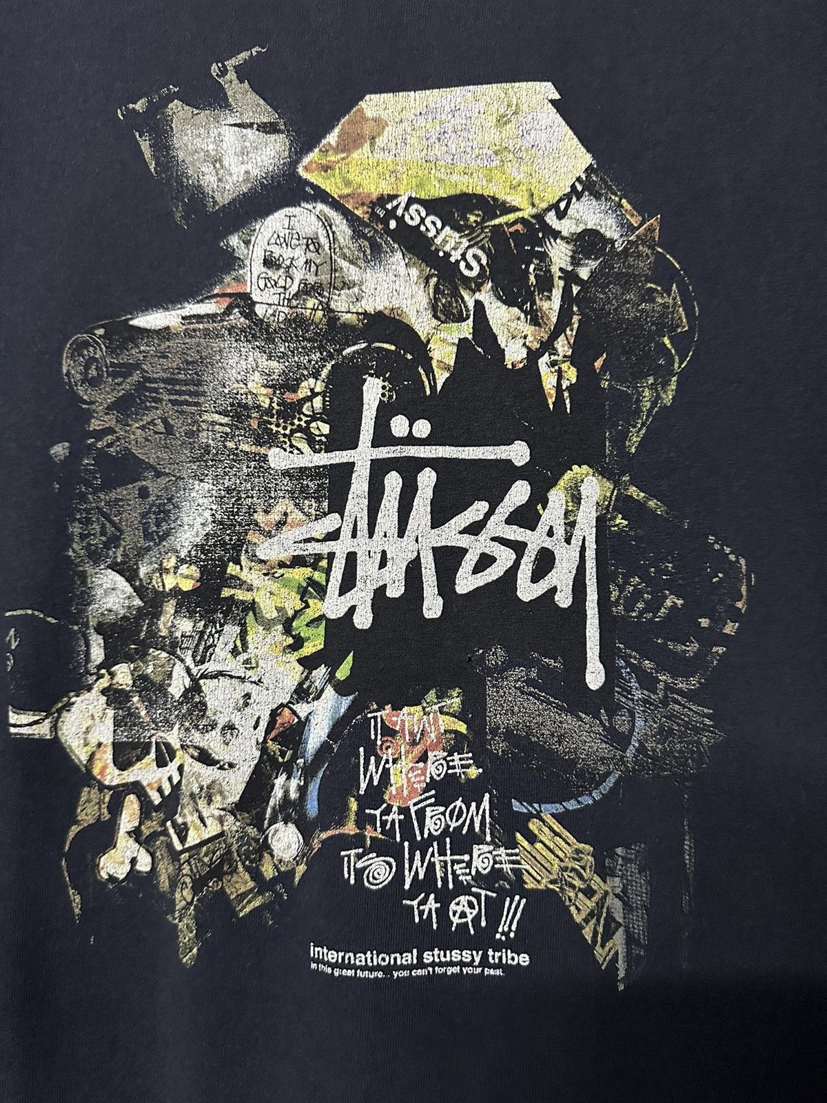 Stussy × Vintage Vintage Stussy International Tribe Distressed Tee Size US L / EU 52-54 / 3 - 2 Thumbnail