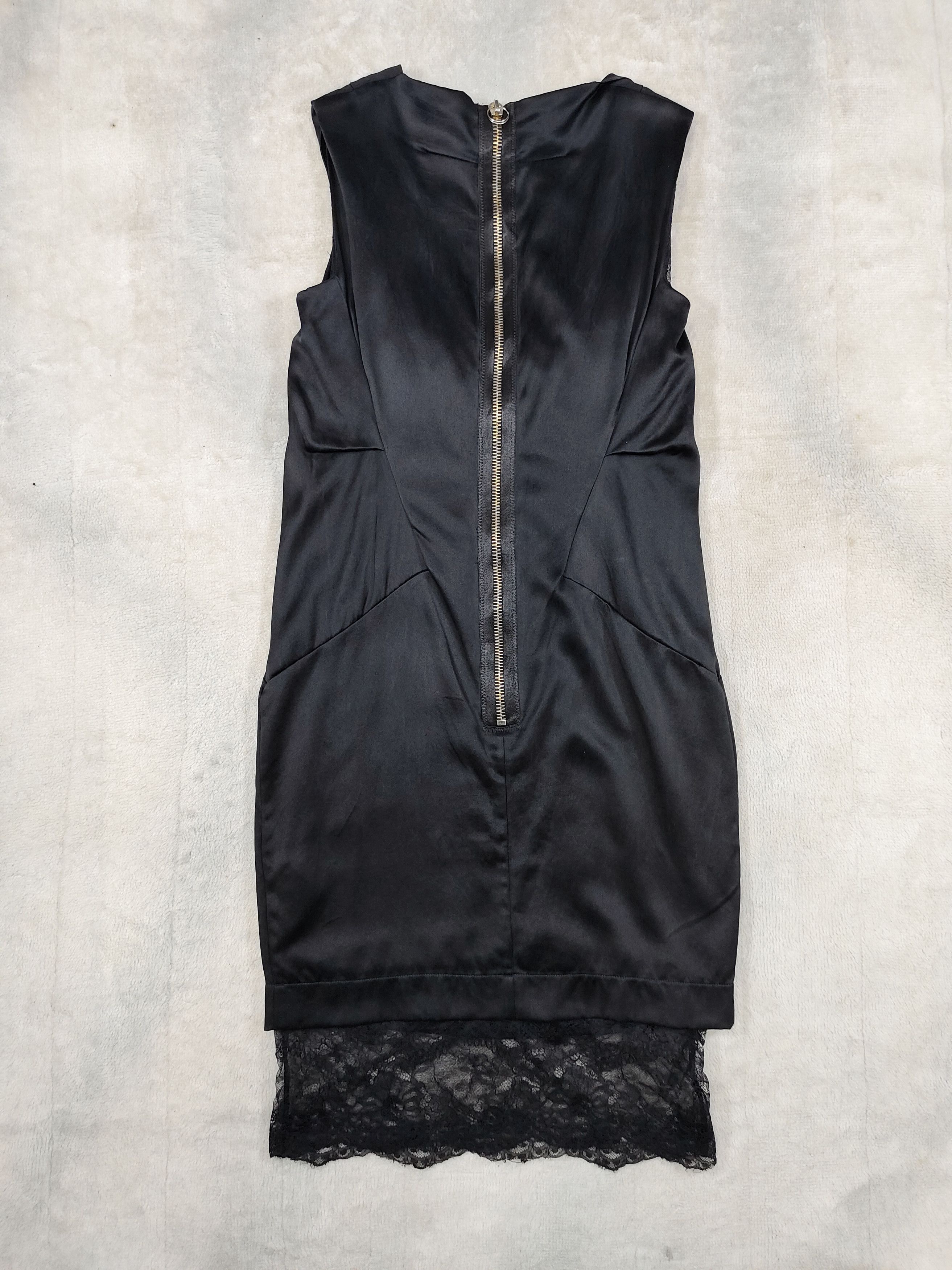 Givenchy 00s Givenchy- Dark Romance Lace Trimmed Cowl Neck Dress Size S / US 4 / IT 40 - 6 Thumbnail