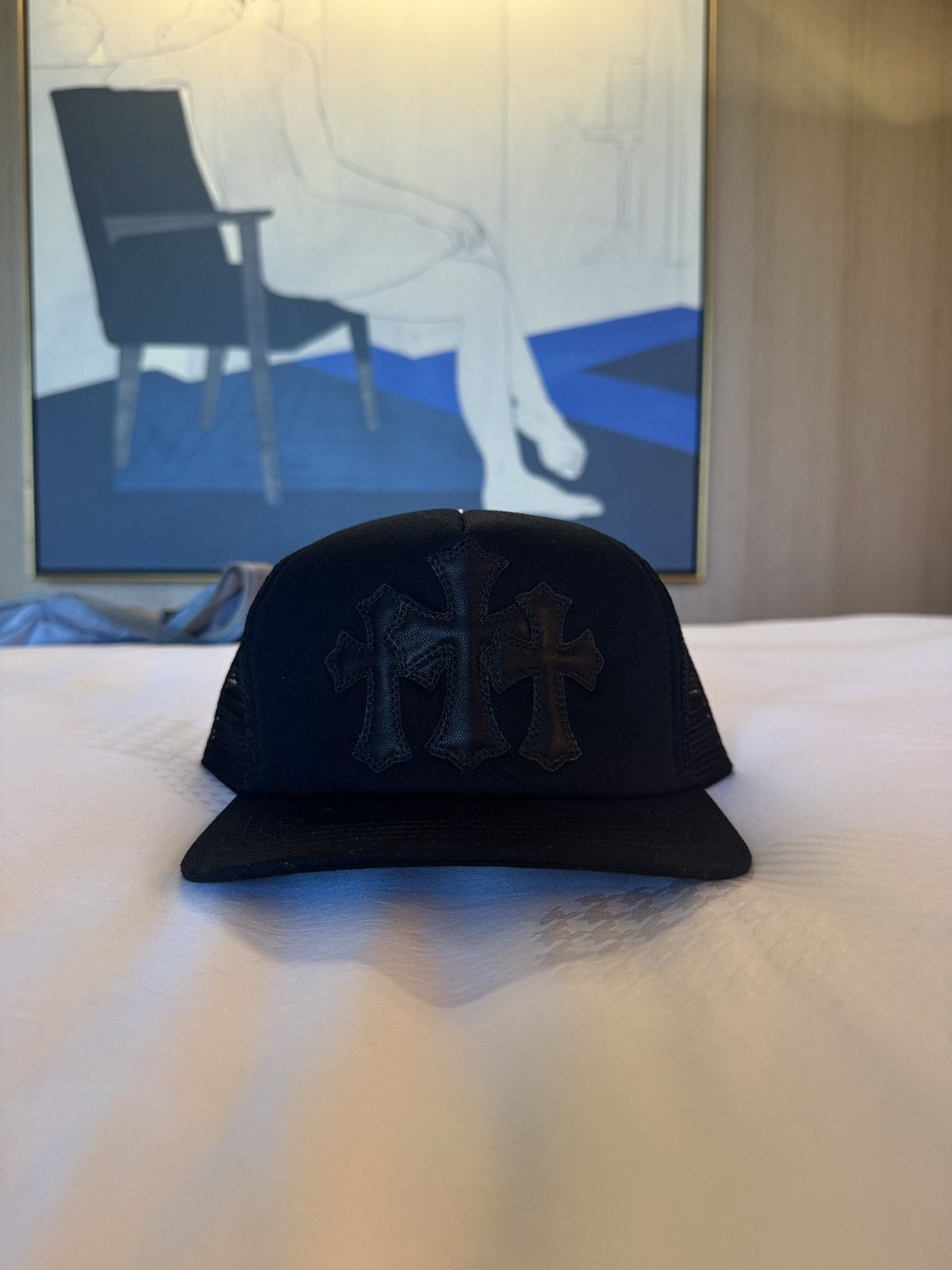 Chrome Hearts Chrome Hearts Black Patch Cross Hat *VERY RARE* Size ONE SIZE - 1 Thumbnail