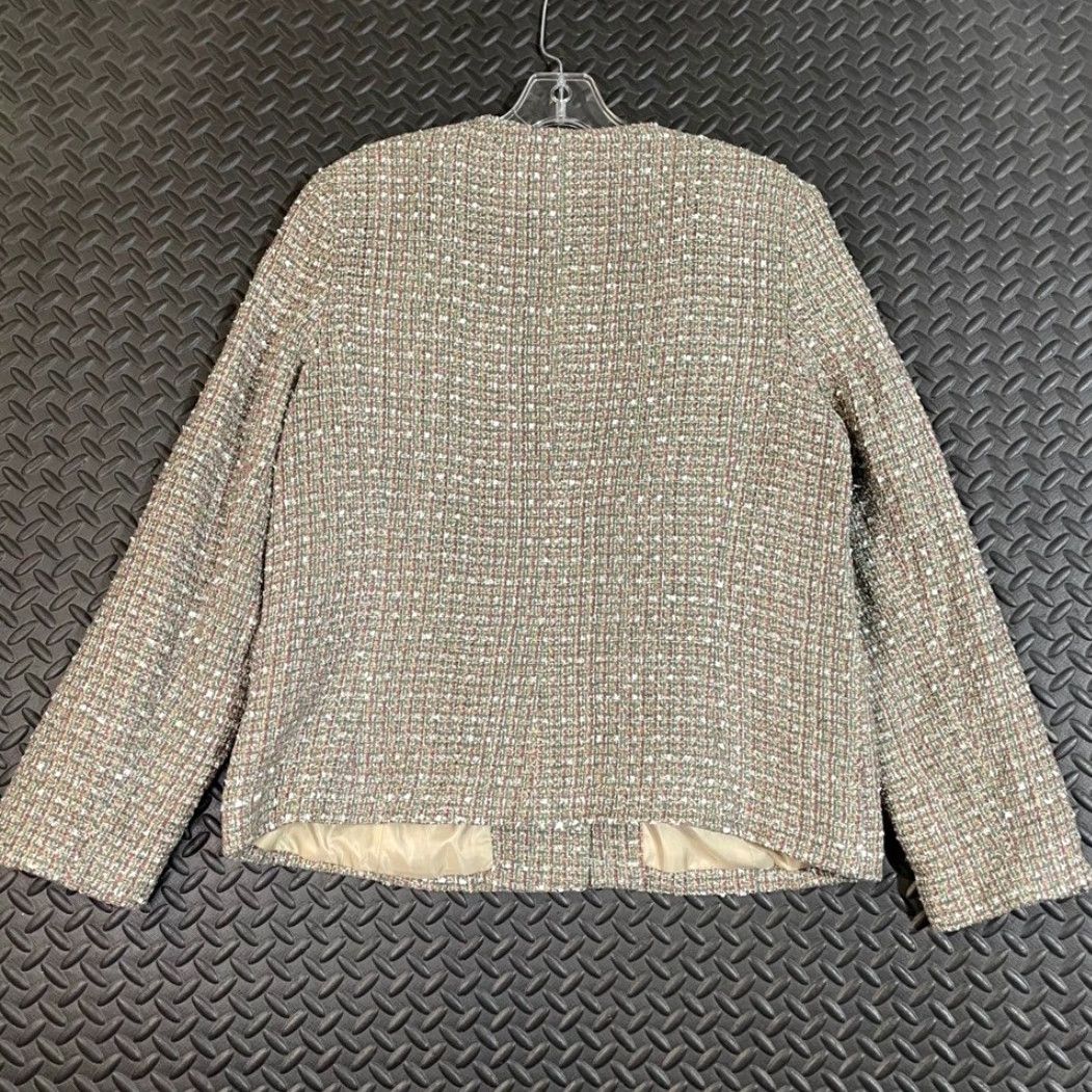 Vintage VINTAGE Koret Tweed Blazer Jacket Career Business Casual Button Front Olive Sz M Size 40R - 4 Thumbnail
