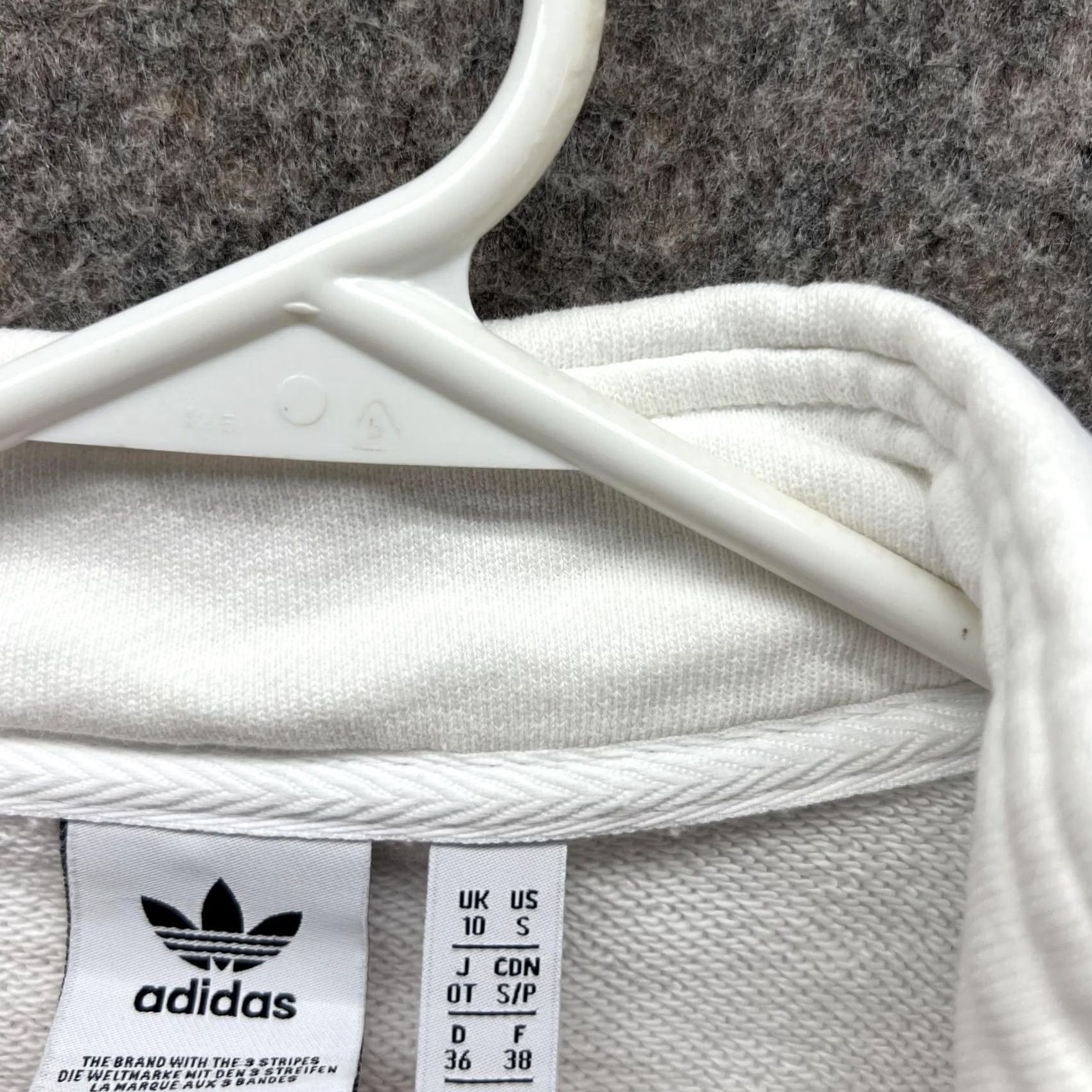 Adidas Adidas Sweater Women Small Trefoil White Cropped Half Zip Pullover Knit Sweatshirt Fleece Size S / US 4 / IT 40 - 6 Thumbnail