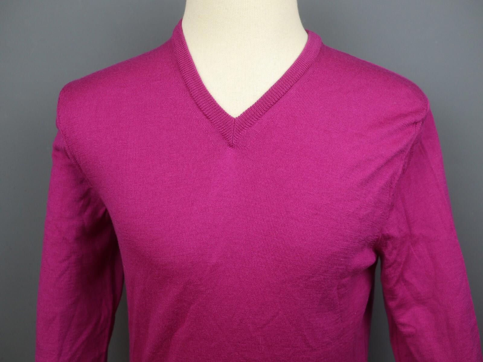 Designer PELIKAMO ZURICH Pink Wool Tight Knit Pullover Sweater Size L Size L / US 10 / IT 46 - 2 Thumbnail