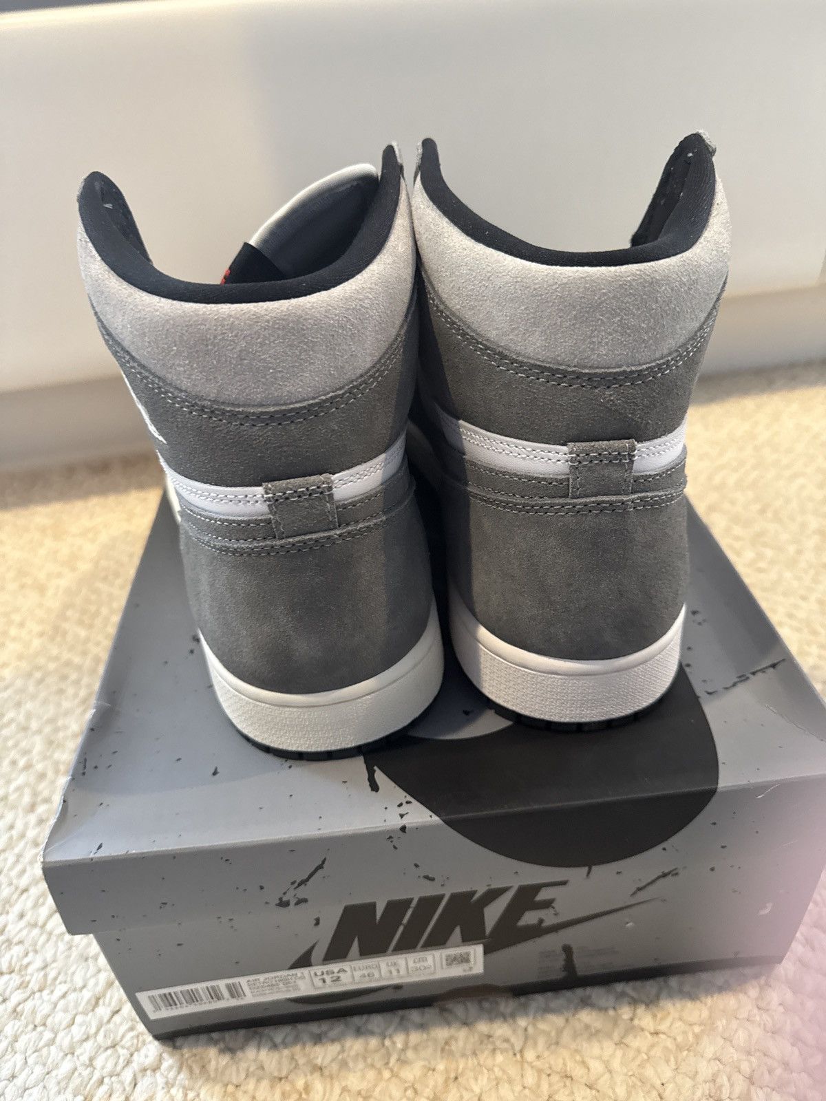 Nike Jordan 1 Retro High OG Washed Black Size US 12 / EU 45 - 4 Thumbnail