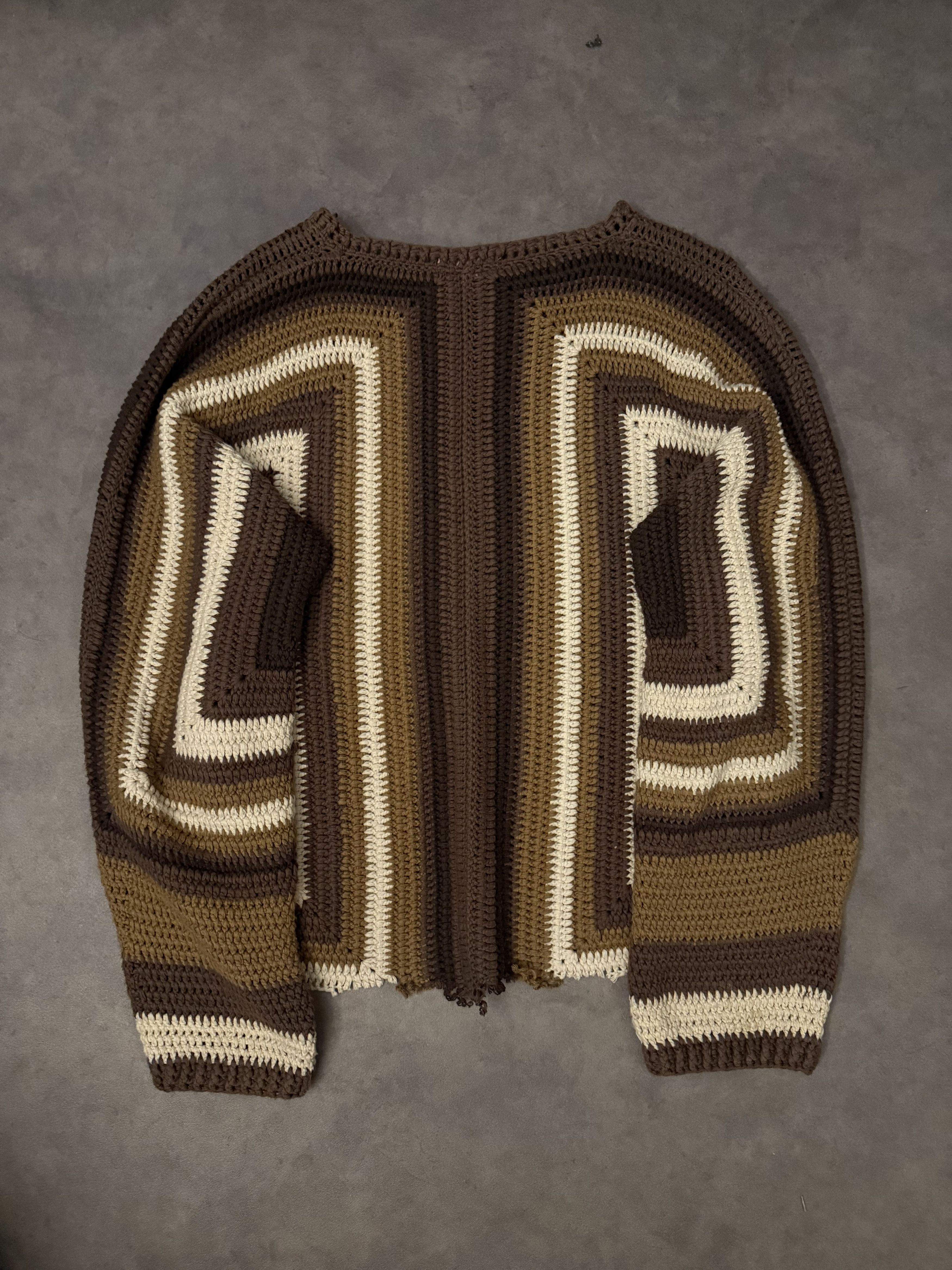 Supreme Supreme Hand Crocheted Sweater Brown Size US L / EU 52-54 / 3 - 4 Thumbnail