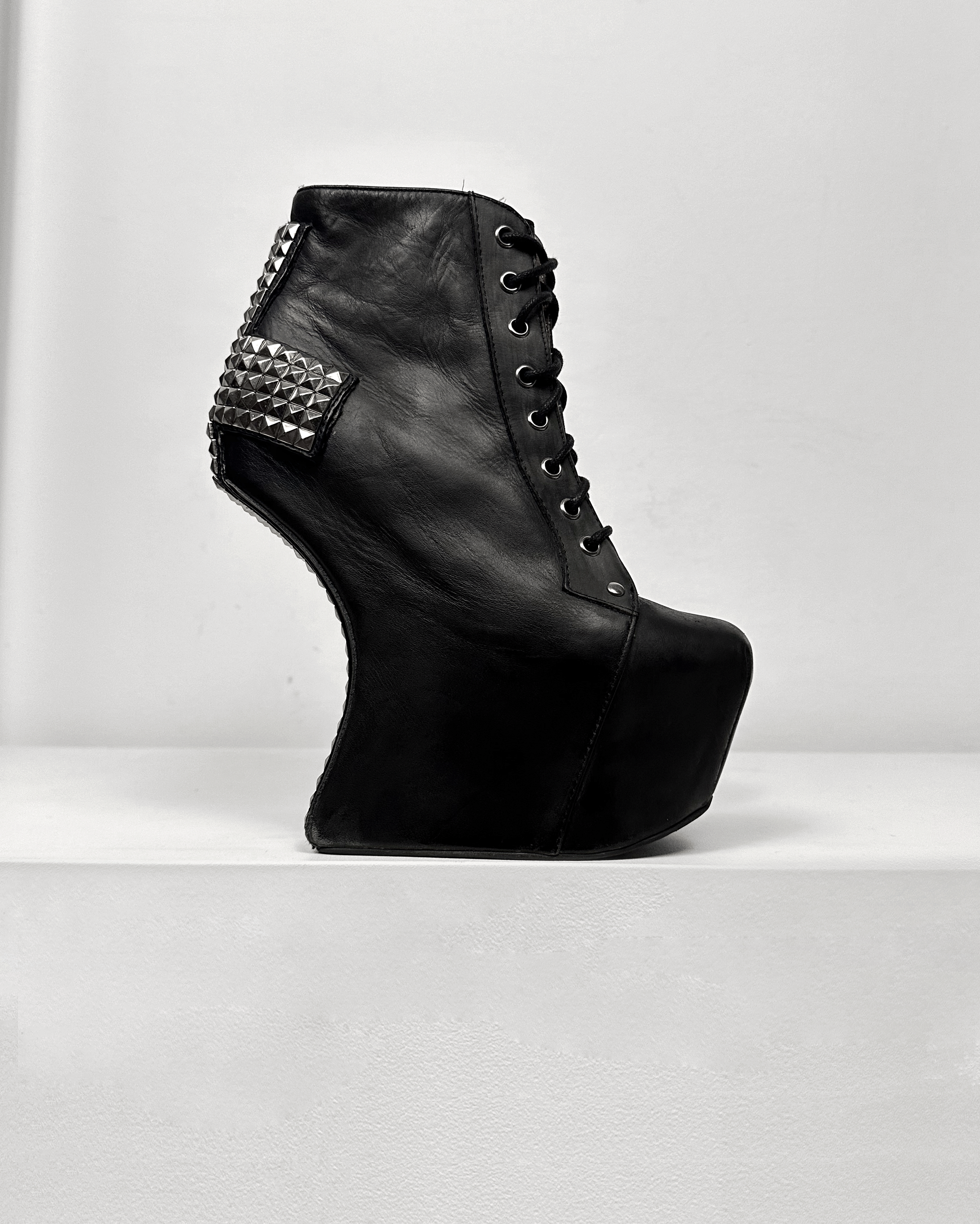 Jeffrey Campbell Jeffrey Campbell Studded Cross Wedge Heels Size US 6.5 / IT 36.5 - 3 Thumbnail