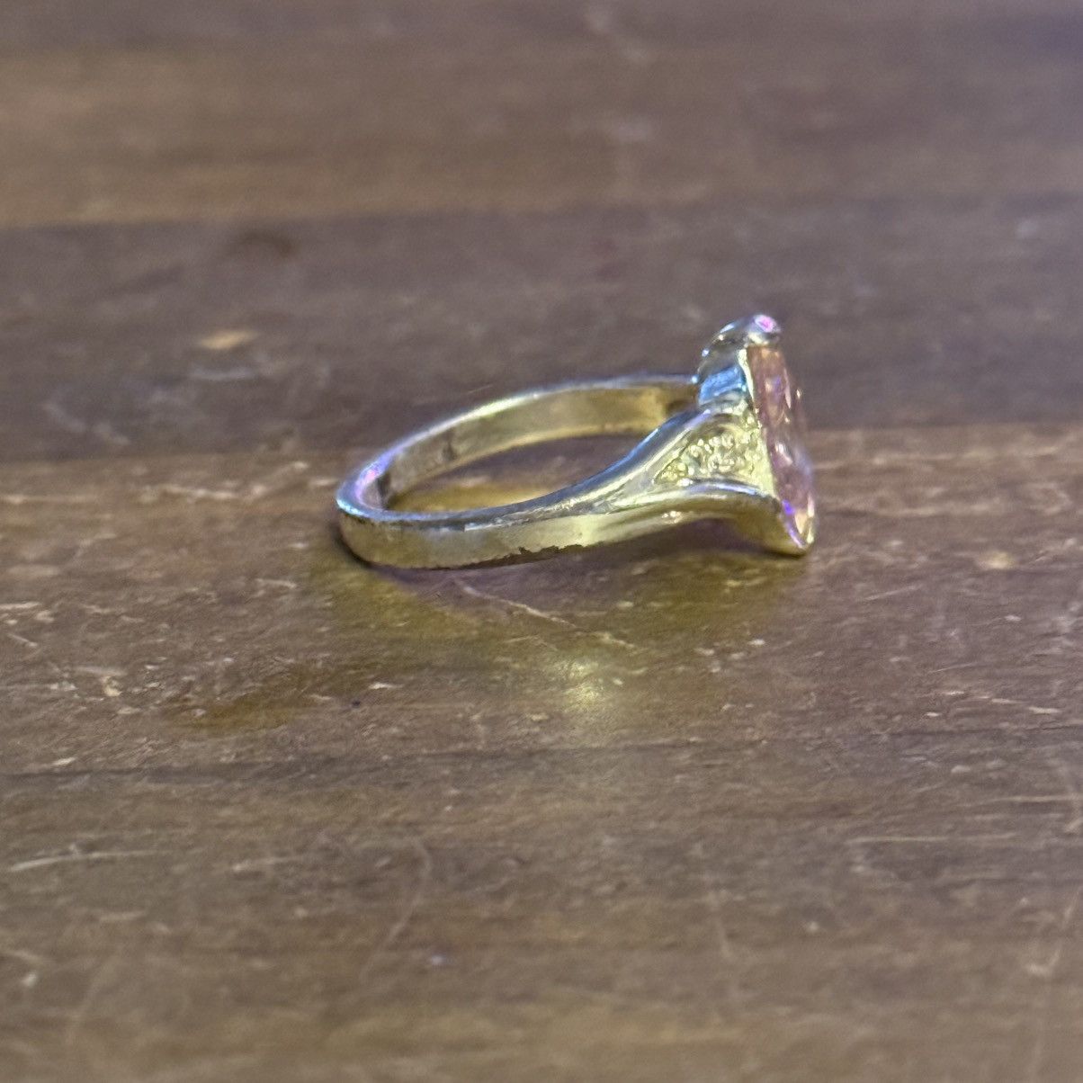 Vintage Vintage silver tone pink marquise stone ring Size ONE SIZE - 6 Thumbnail