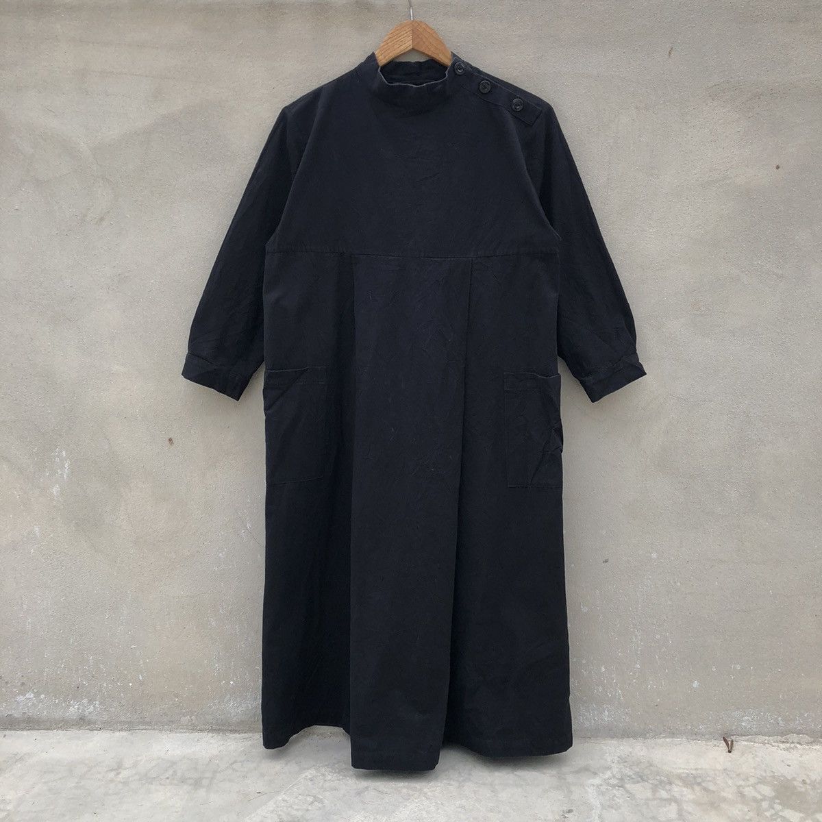 Japanese Brand ATELIER D’ANTAN Black Cotton Dress Size S / US 4 / IT 40 - 1 Thumbnail