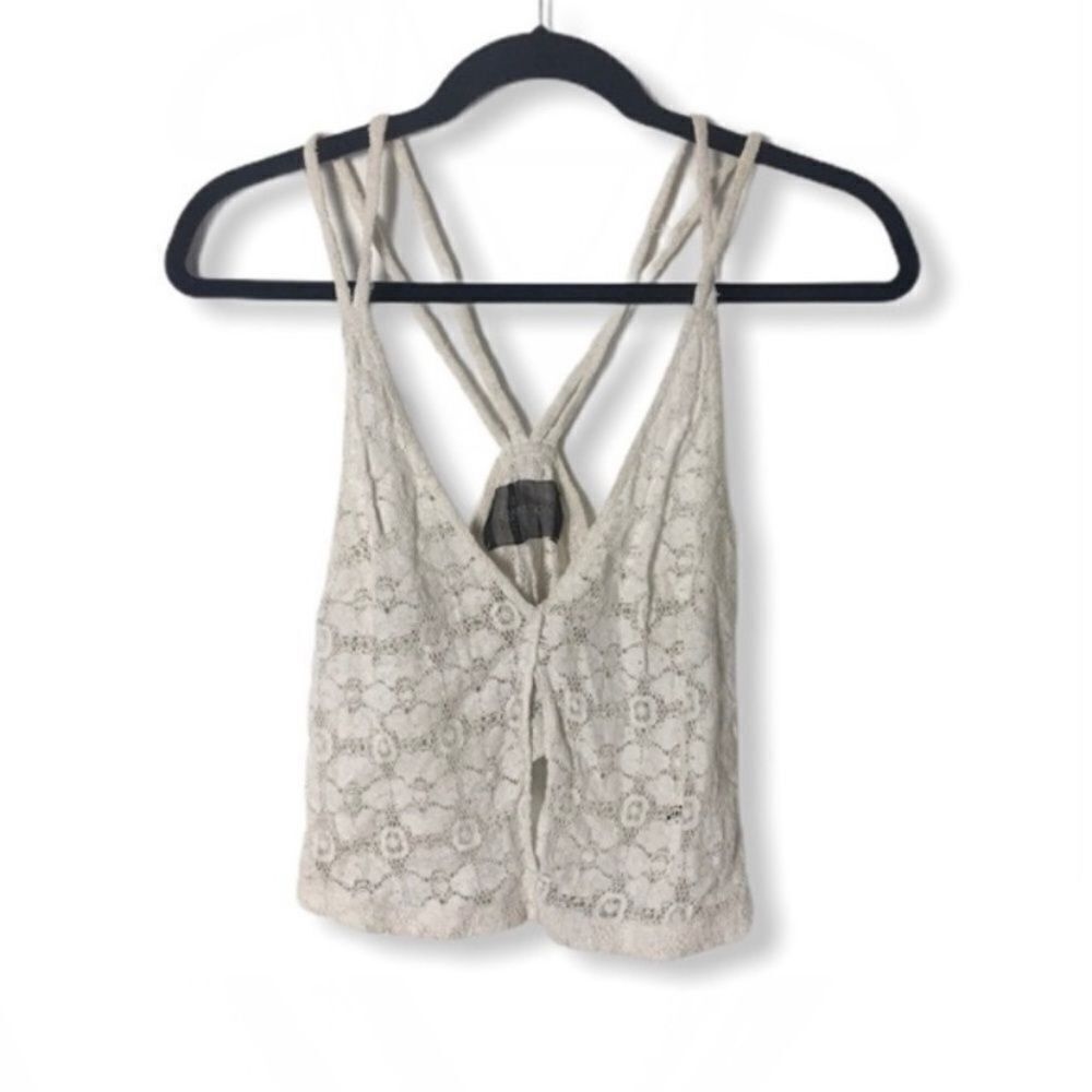 Reformation Reformation White Crochet Cropped Tank Top Women’s Size Smal Size S / US 4 / IT 40 - 2 Thumbnail