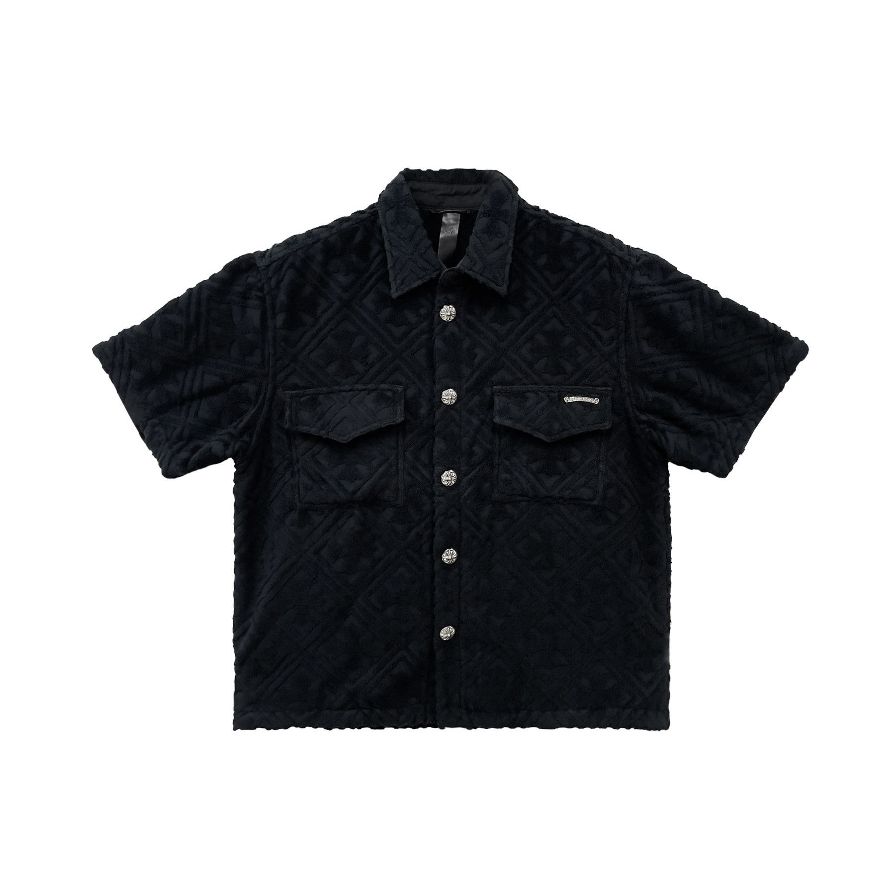 Chrome Hearts Chrome Hearts Black Terry Plus Monogram Short Sleeve Shirt Size US L / EU 52-54 / 3 - 1 Thumbnail