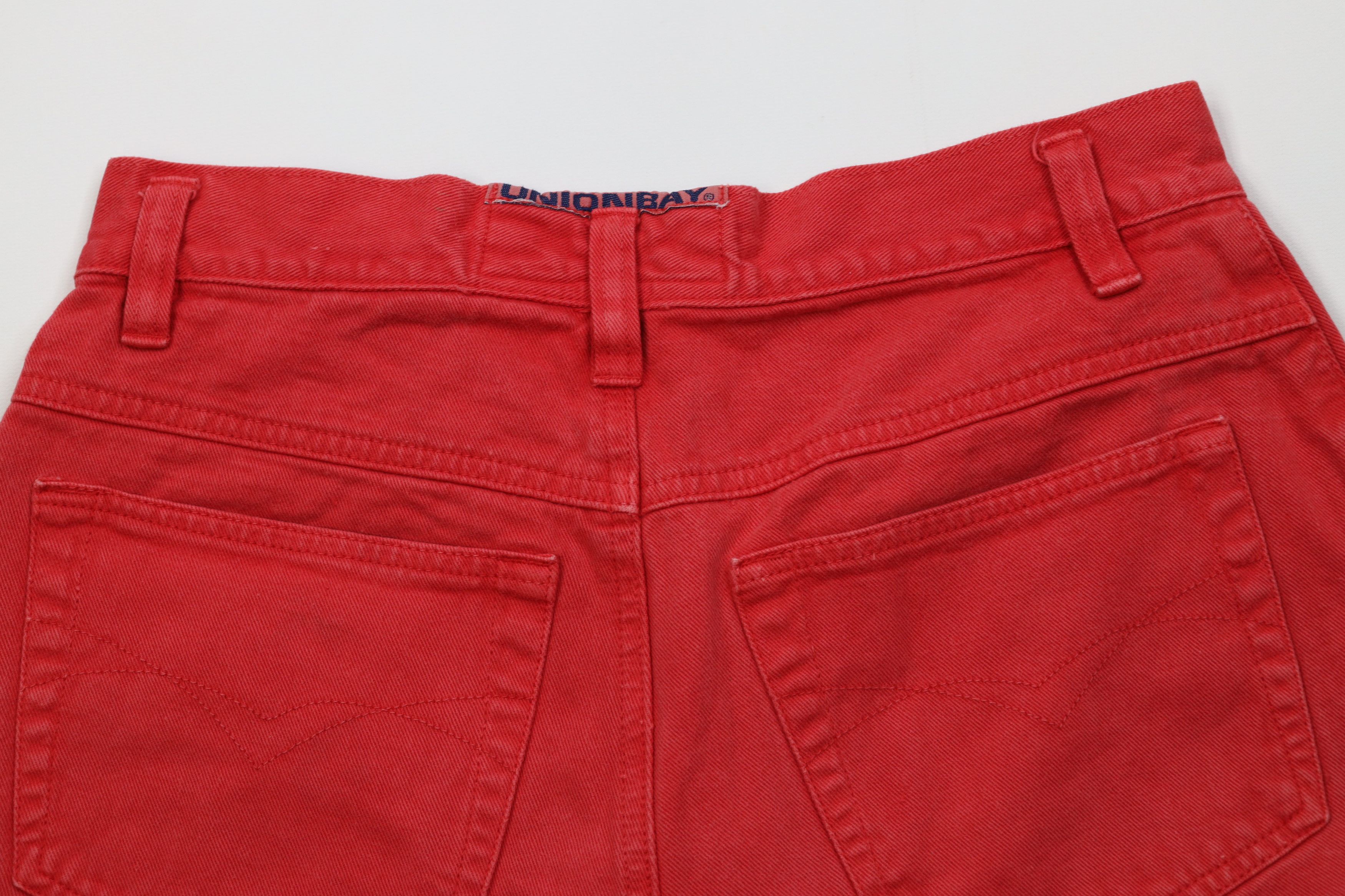 UNIONBAY Vintage 90s Unionbay Surfing Baggy Fit Denim Jean Shorts Red Size US 30 / EU 46 - 11 Thumbnail