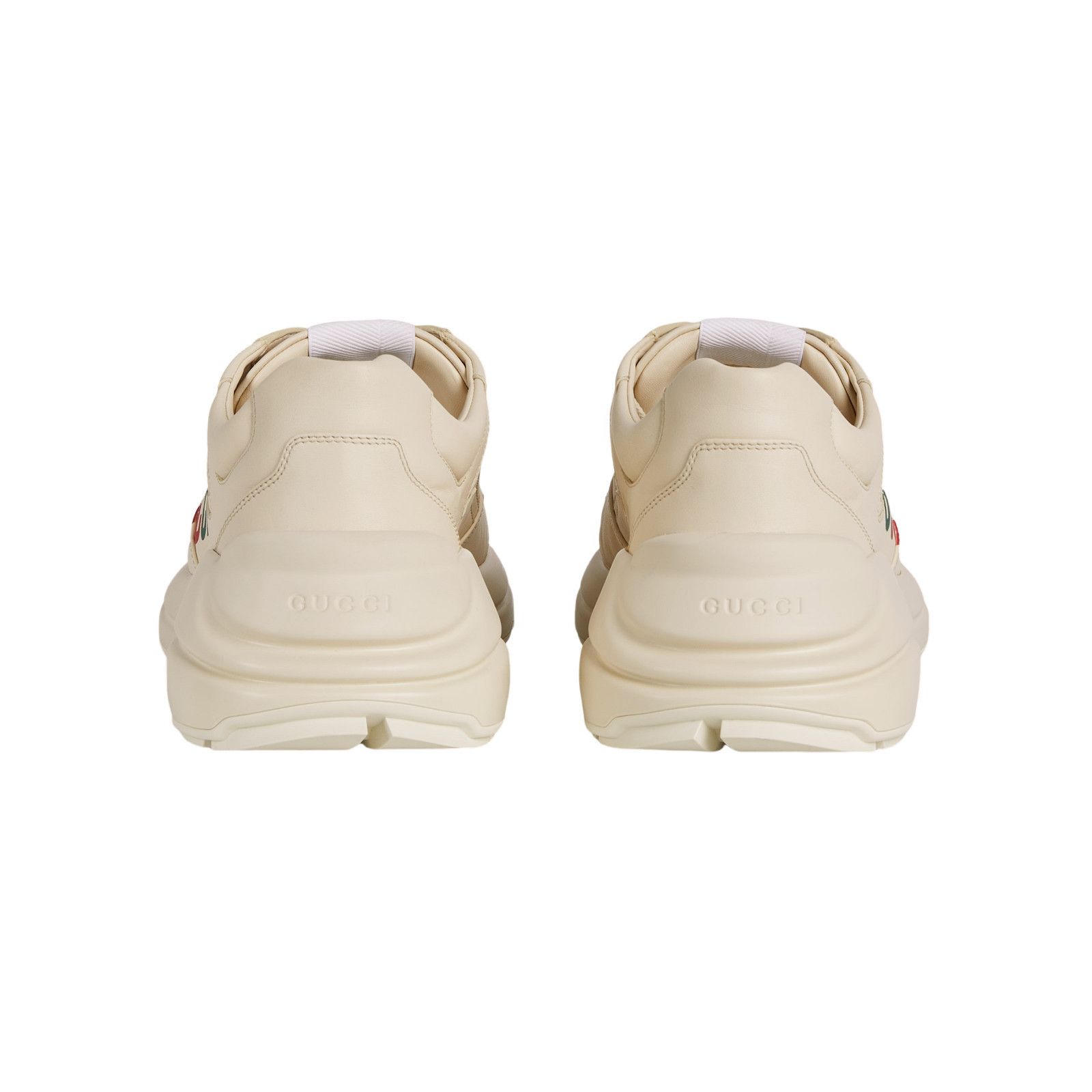 GUCCI RYTHON Ivory Leather Men's Sneakers New And Authentic