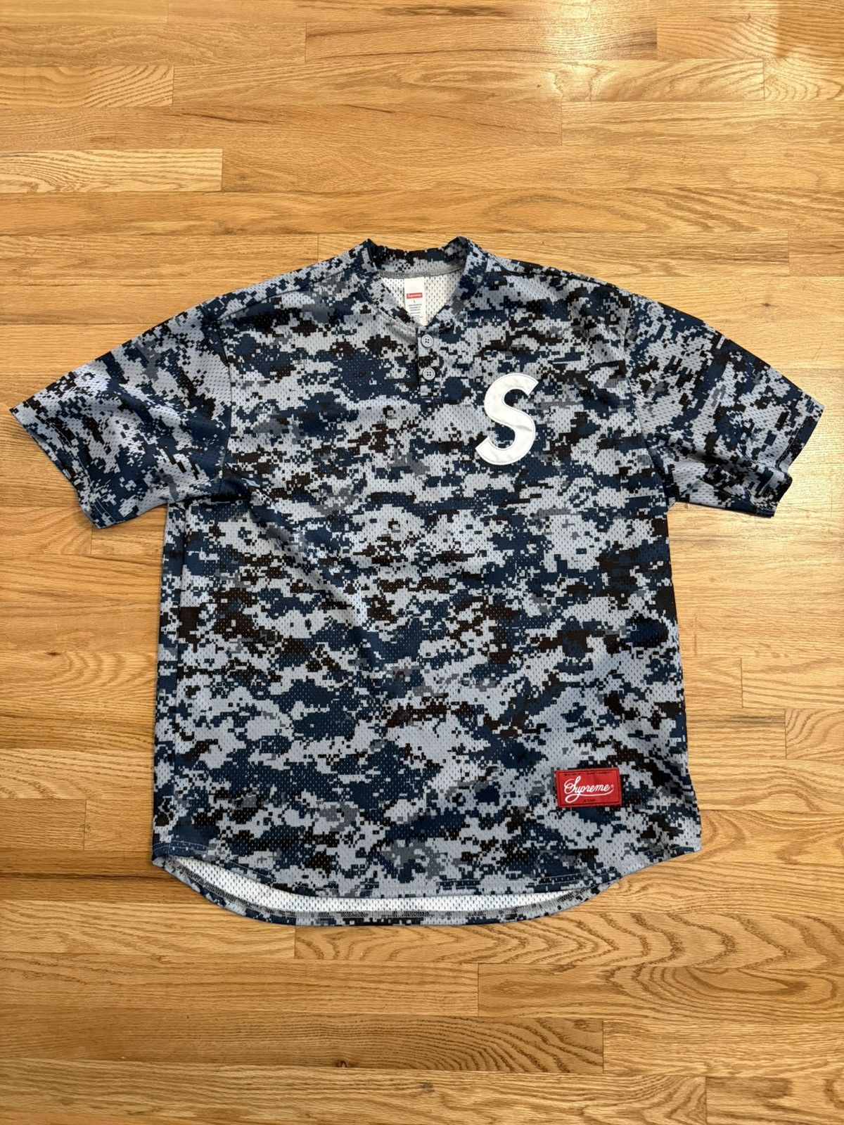 Supreme Supreme S Logo Baseball Henley (SS25) Digi Camo Size US L / EU 52-54 / 3 - 1 Thumbnail