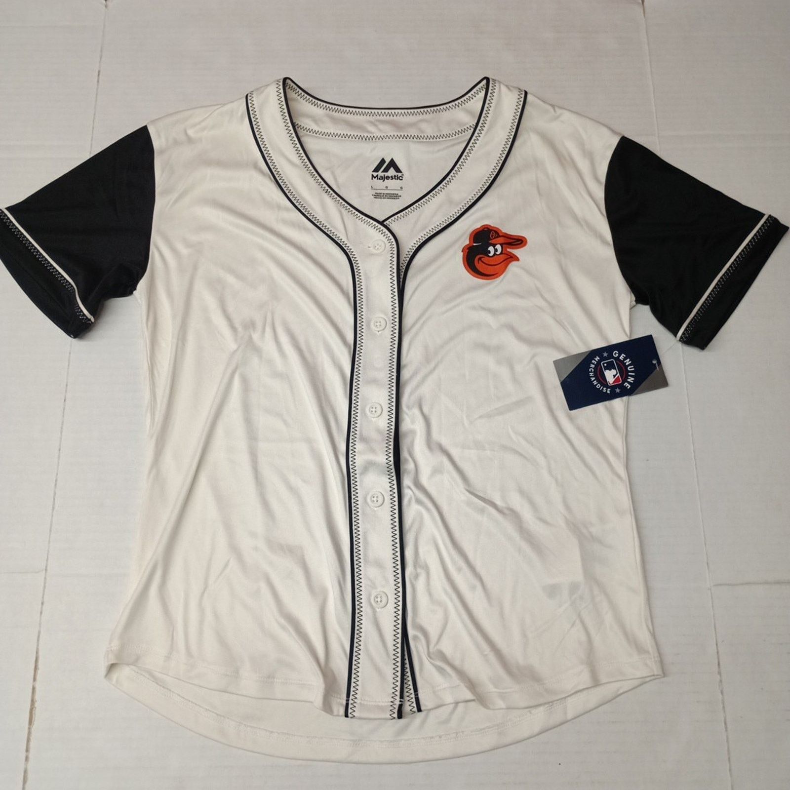 Majestic Majestic Baltimore Orioles Jersey Women’s Size L White Black Size L / US 10 / IT 46 - 1 Thumbnail