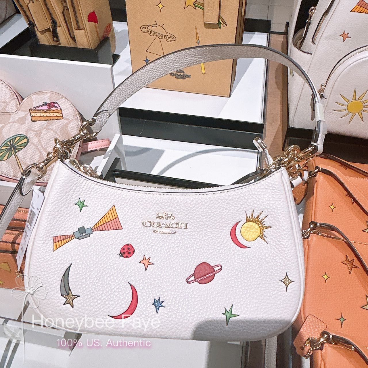 Coach Observed By Us Teri Shoulder Bag In Leather With Print CU388 Size ONE SIZE - 3 Thumbnail